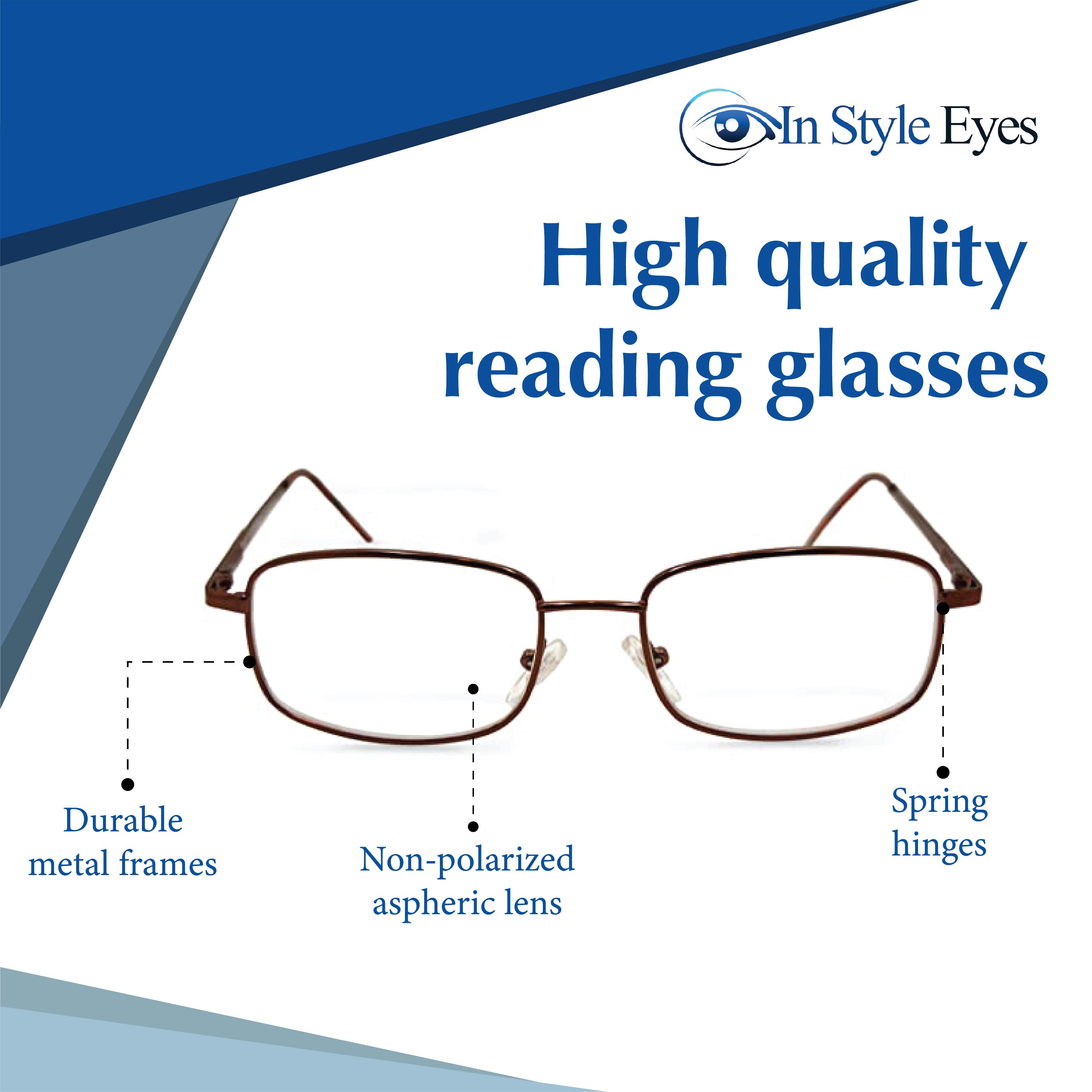 Enda Middle Bifocal Reading Glasses: Handcrafted Italian Designed Metal Frames for All-Day Wear