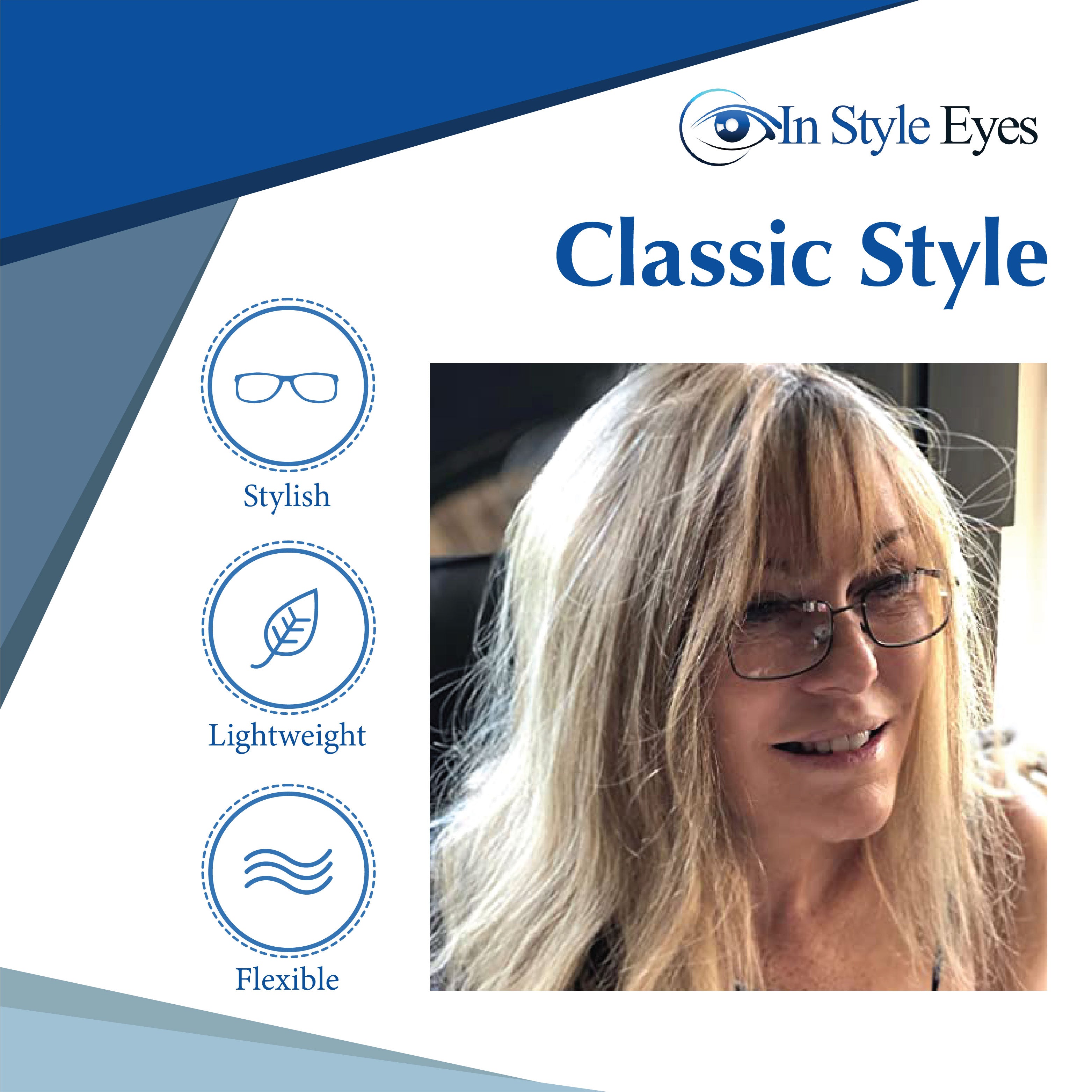 Enda Middle Bifocal Reading Glasses: Handcrafted Italian Designed Metal Frames for All-Day Wear