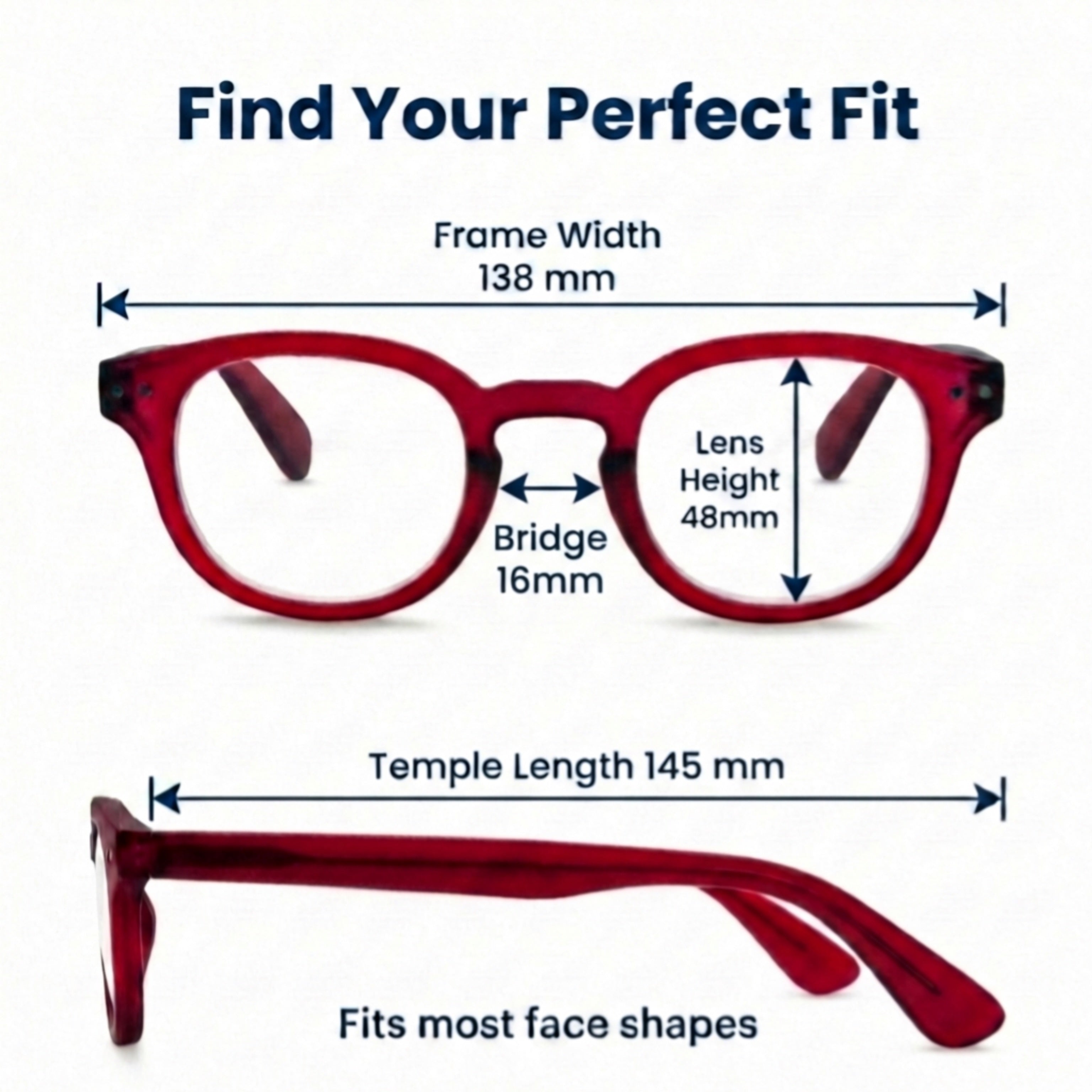 Focus Pocus High Magnification Retro Panto Reading Glasses Classic Round Keyhole Bridge Readers