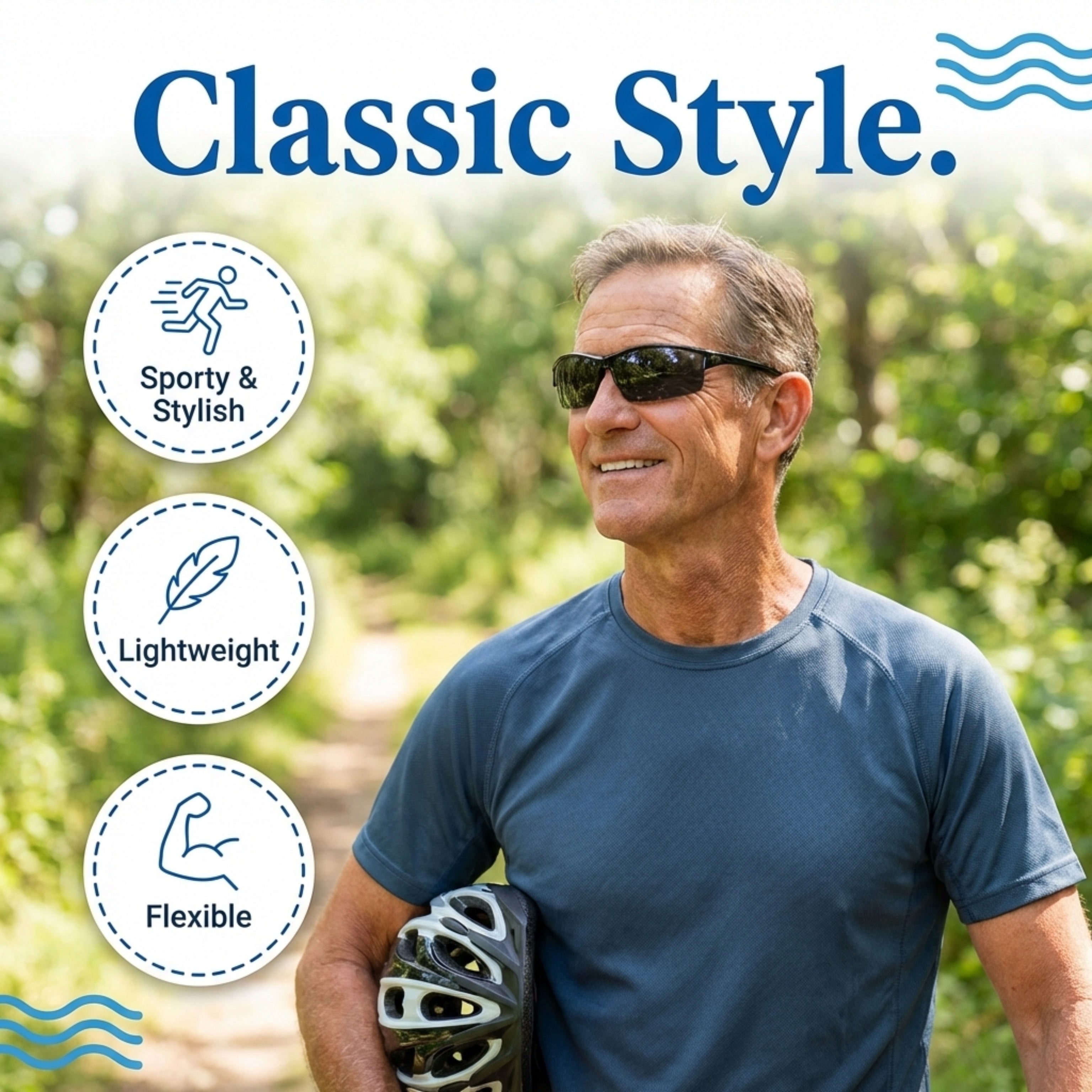 Magnificent Maui Wrap Polarized Nearly Invisible Line Bifocal Sunglasses