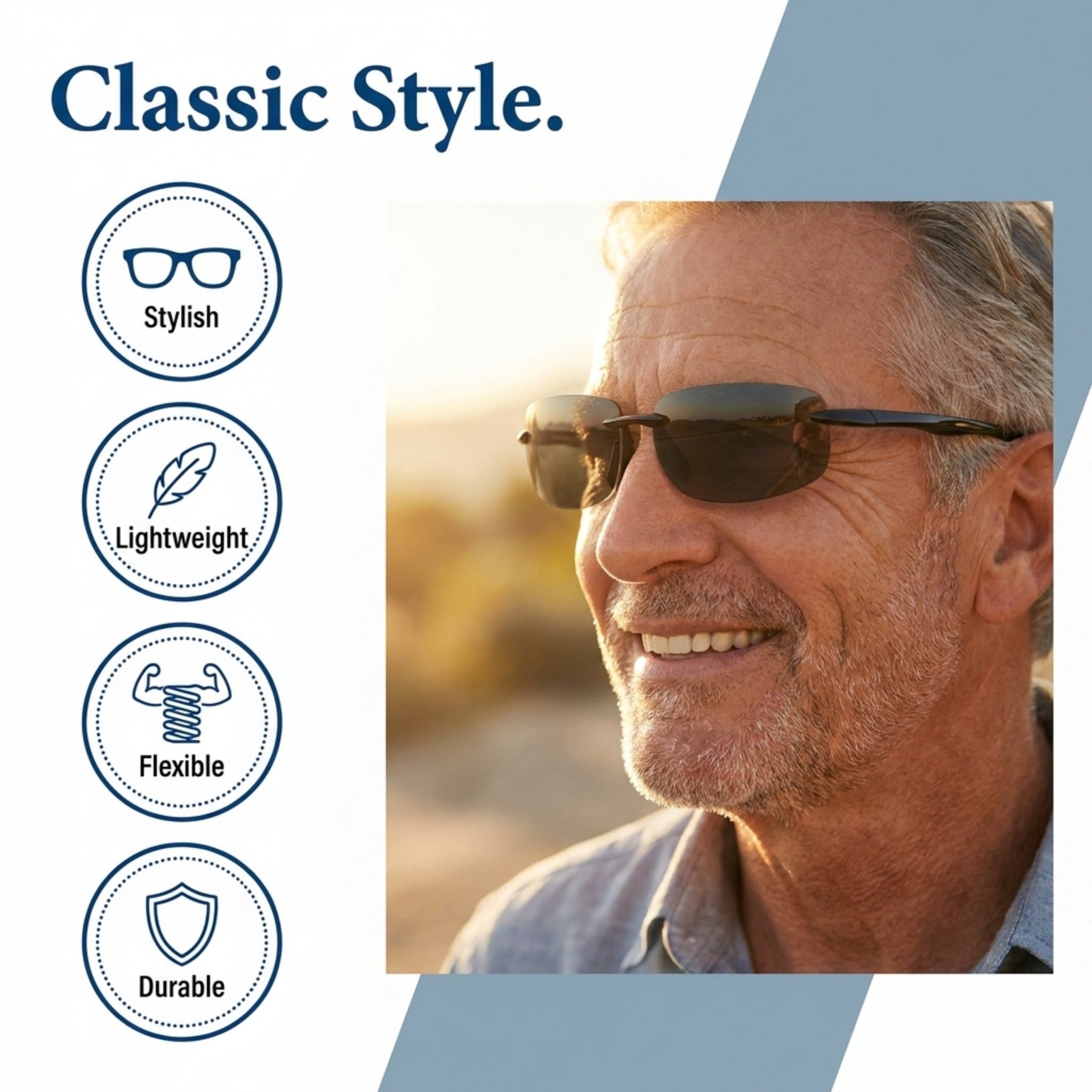 In Style Eyes Lovin Maui Polarized Wrap Around Sunglasses – UV400 Sport Sun Protection – Lightweight TR90 Frames – Non-Magnified