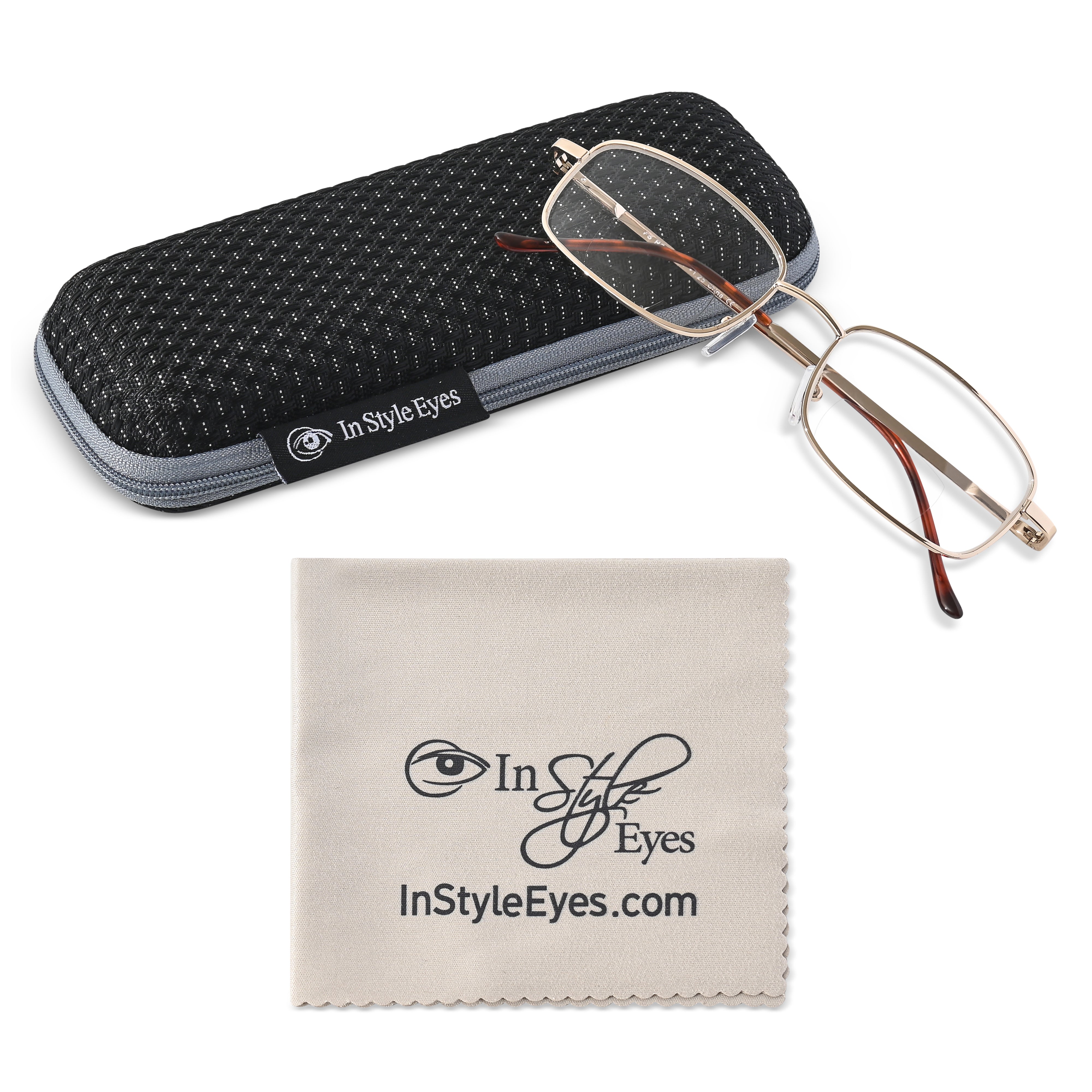 Enda Middle Bifocal Reading Glasses: Handcrafted Italian Designed Metal Frames for All-Day Wear