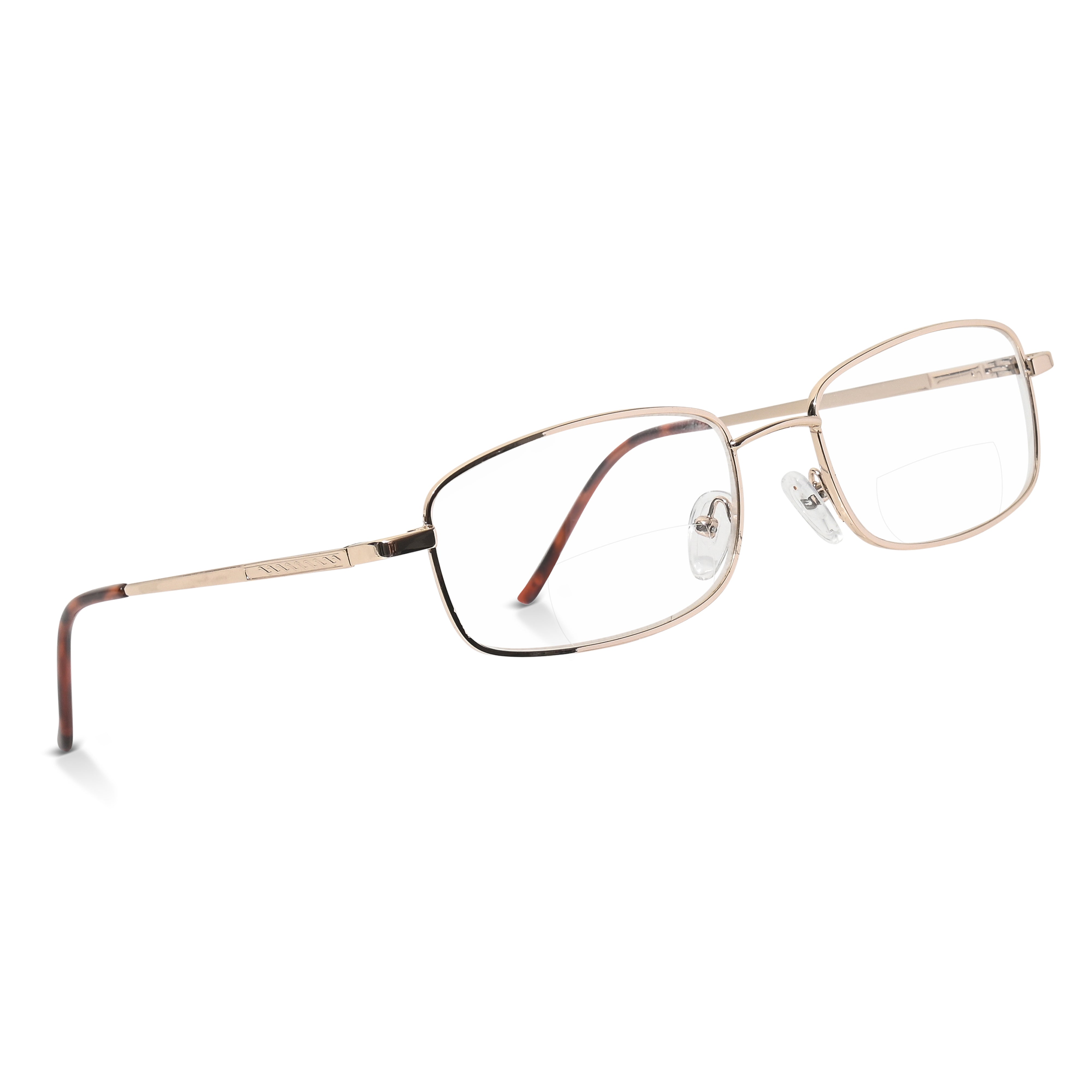 Enda Middle Bifocal Reading Glasses: Handcrafted Italian Designed Metal Frames for All-Day Wear