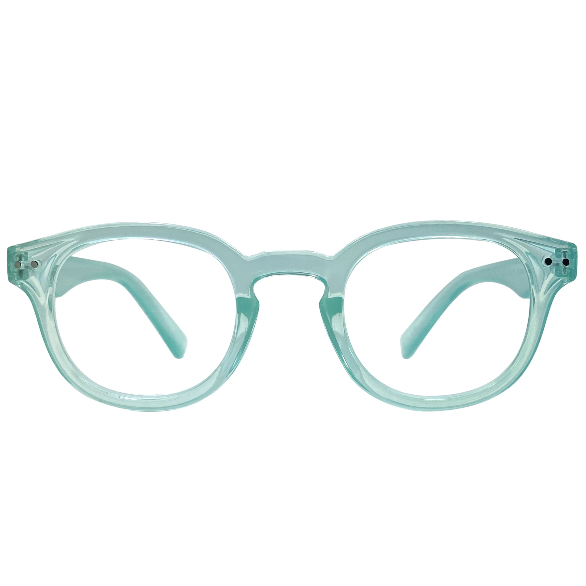 Focus Pocus High Magnification Retro Panto Reading Glasses Classic Round Keyhole Bridge Readers