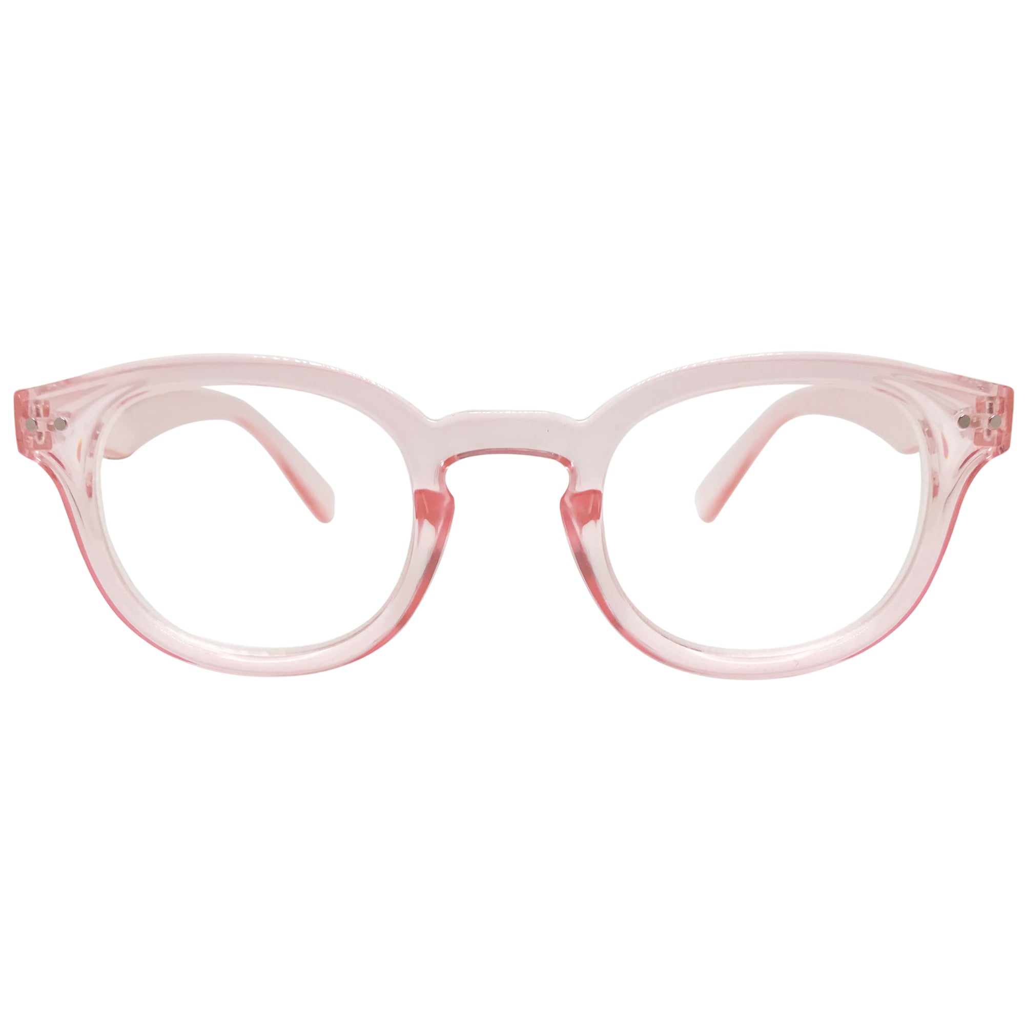 Focus Pocus High Magnification Retro Panto Reading Glasses Classic Round Keyhole Bridge Readers