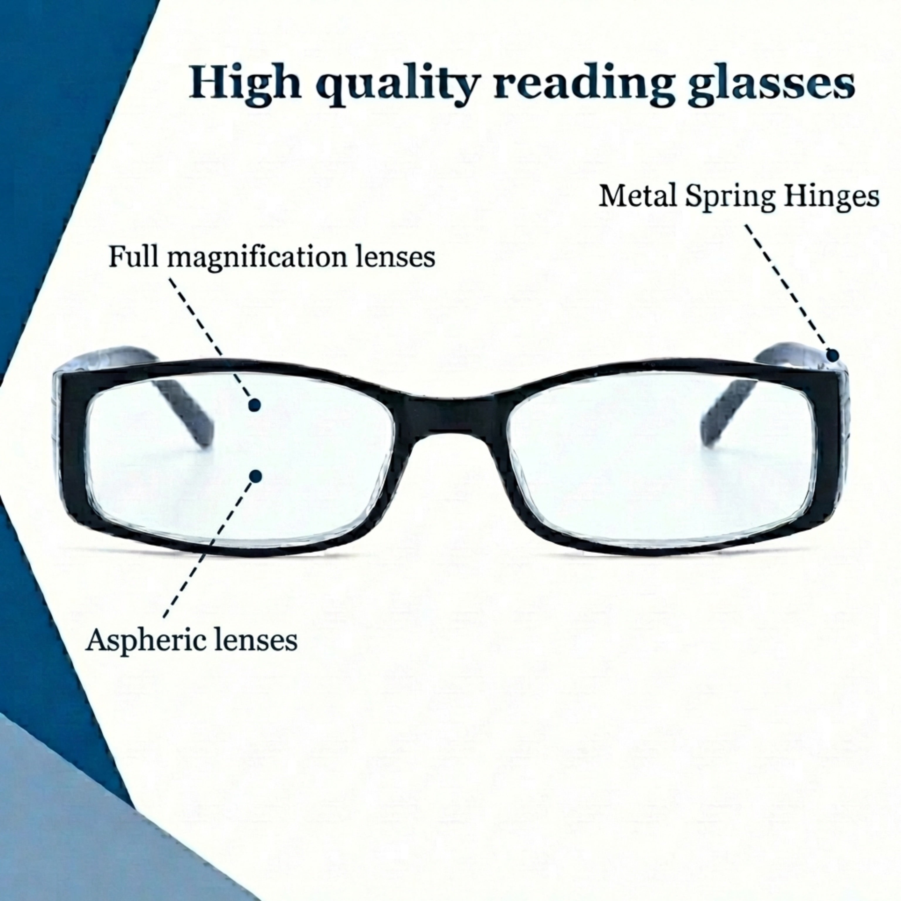 Super Strength II High Magnification Reading Glasses +4.5 to +8.0