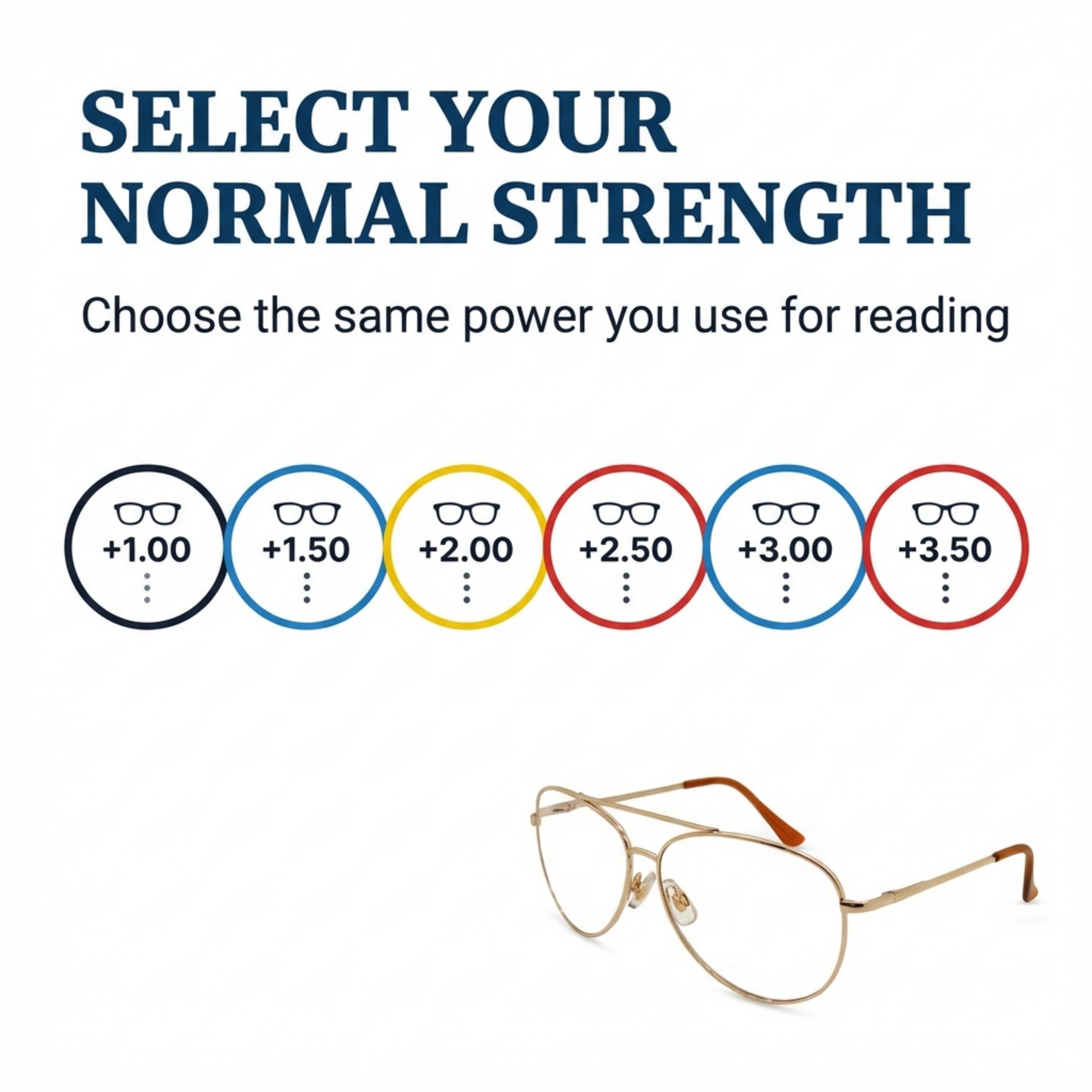 CMoore Progressive Reading Glasses - No-Line Multi-Focus Aviator Readers