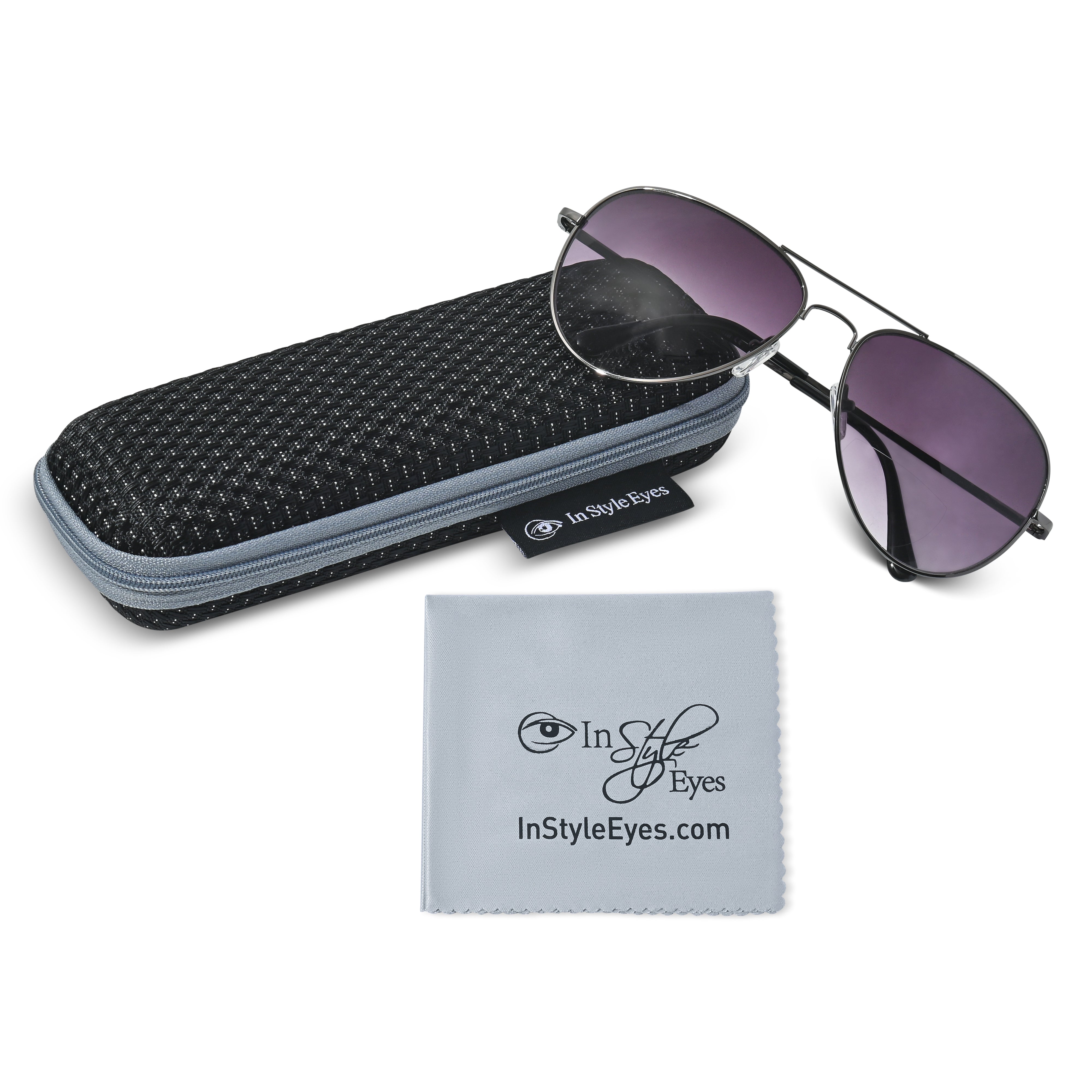 CMoore Classic Aviator Bifocal Sunglasses – Gradient UV400 Lenses & Lightweight Spring-Hinge Frame