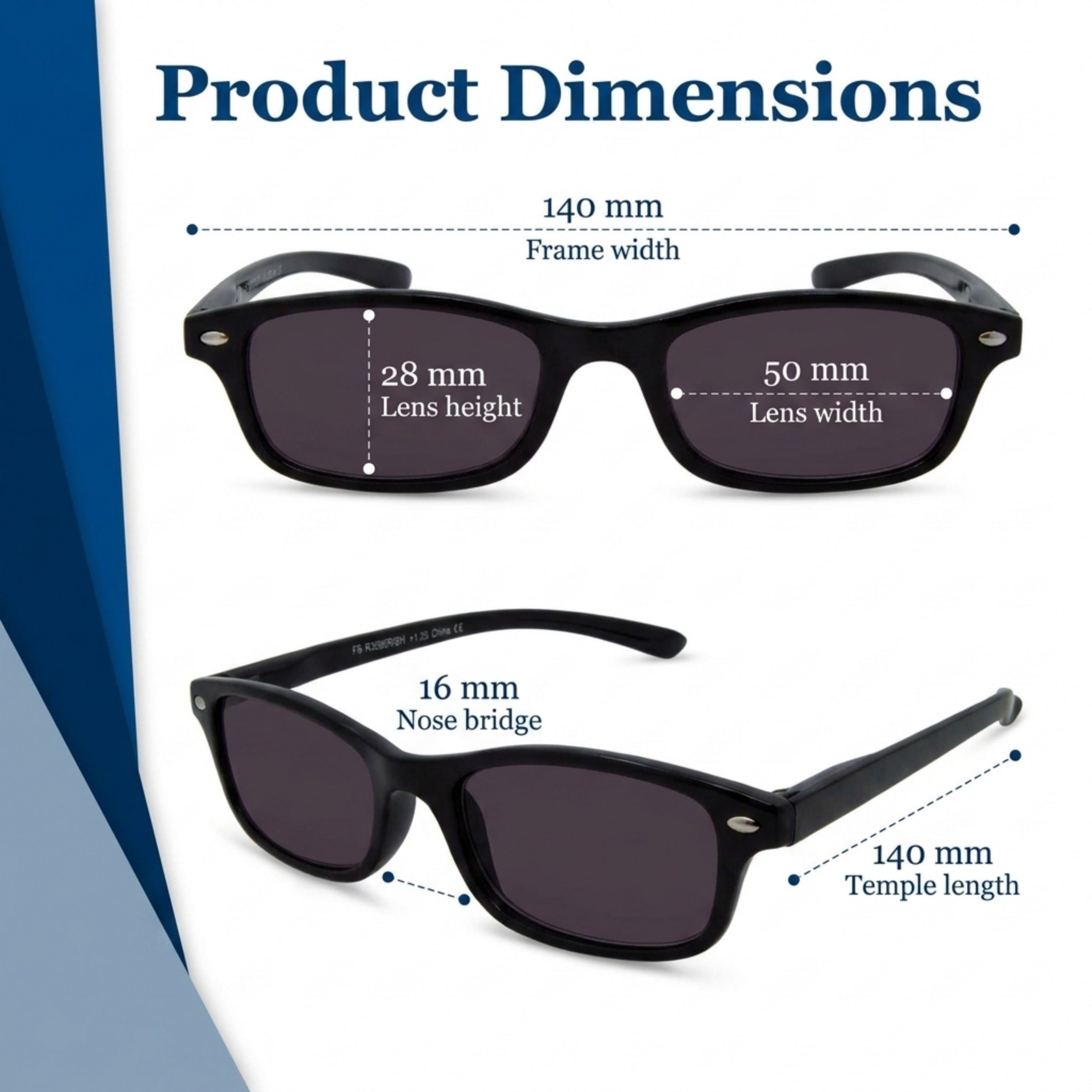 Smarty Pants Full Reader Sunglasses – 100% UV400 Protection – Classic Full Lens Magnification – Not Bifocals