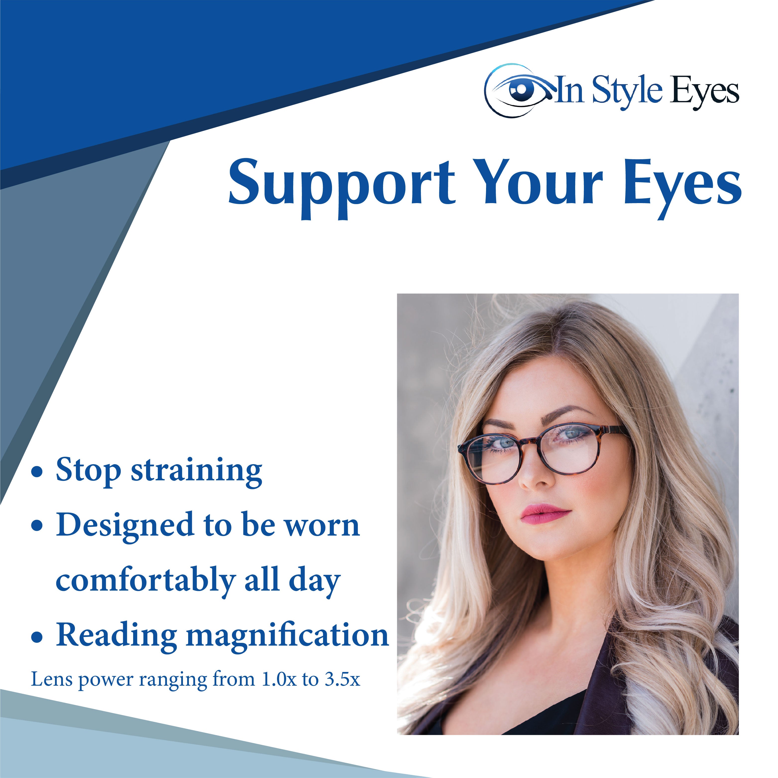 In Style Eyes Opulent Reading Glasses – Classic Oval Full-Rimmed Frames – Lightweight Fashion Readers with Metal Spring Hinges