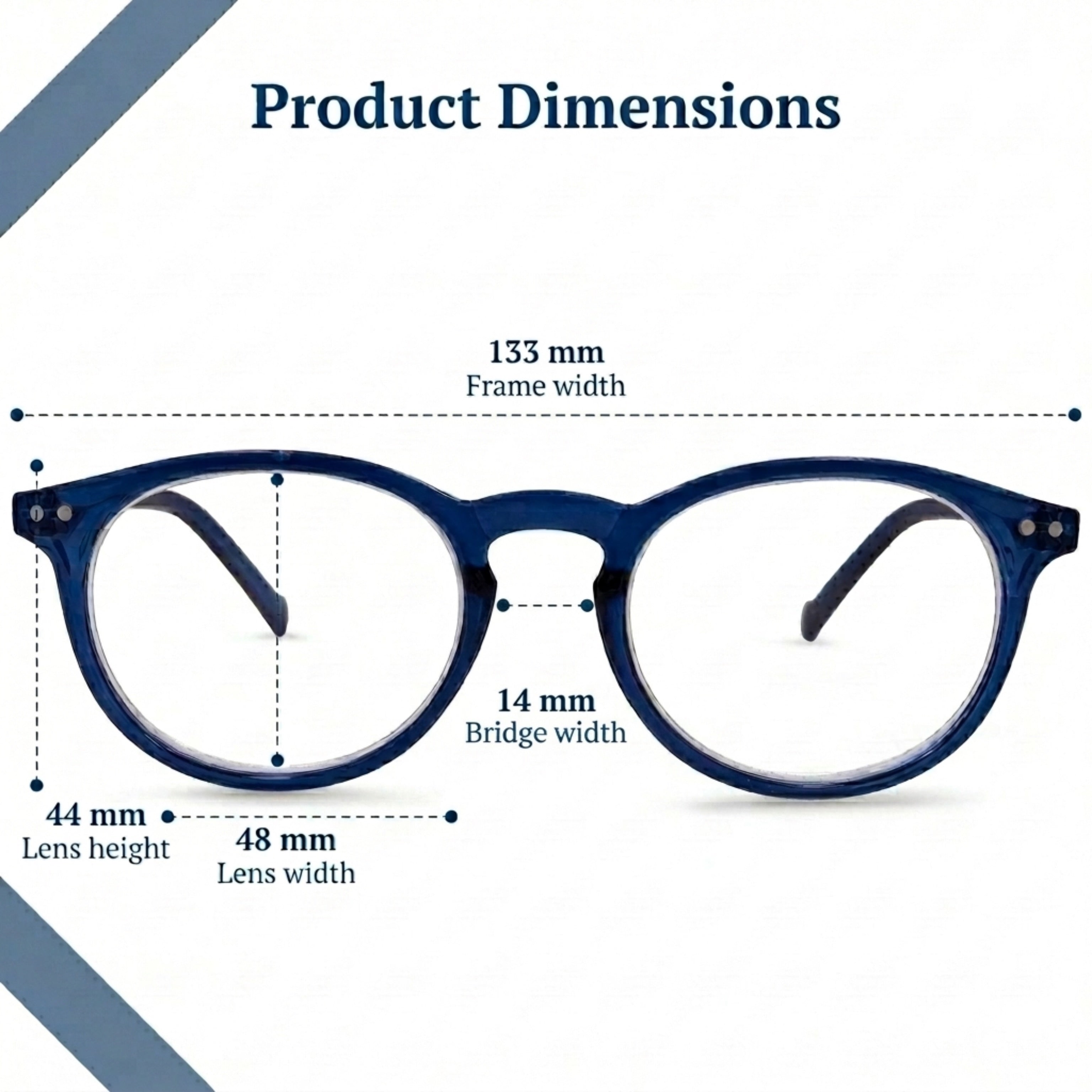 Flexible Readers – Super Comfortable Lightweight Reading Glasses – Classic Round Full Frame – +1.00 to +6.00