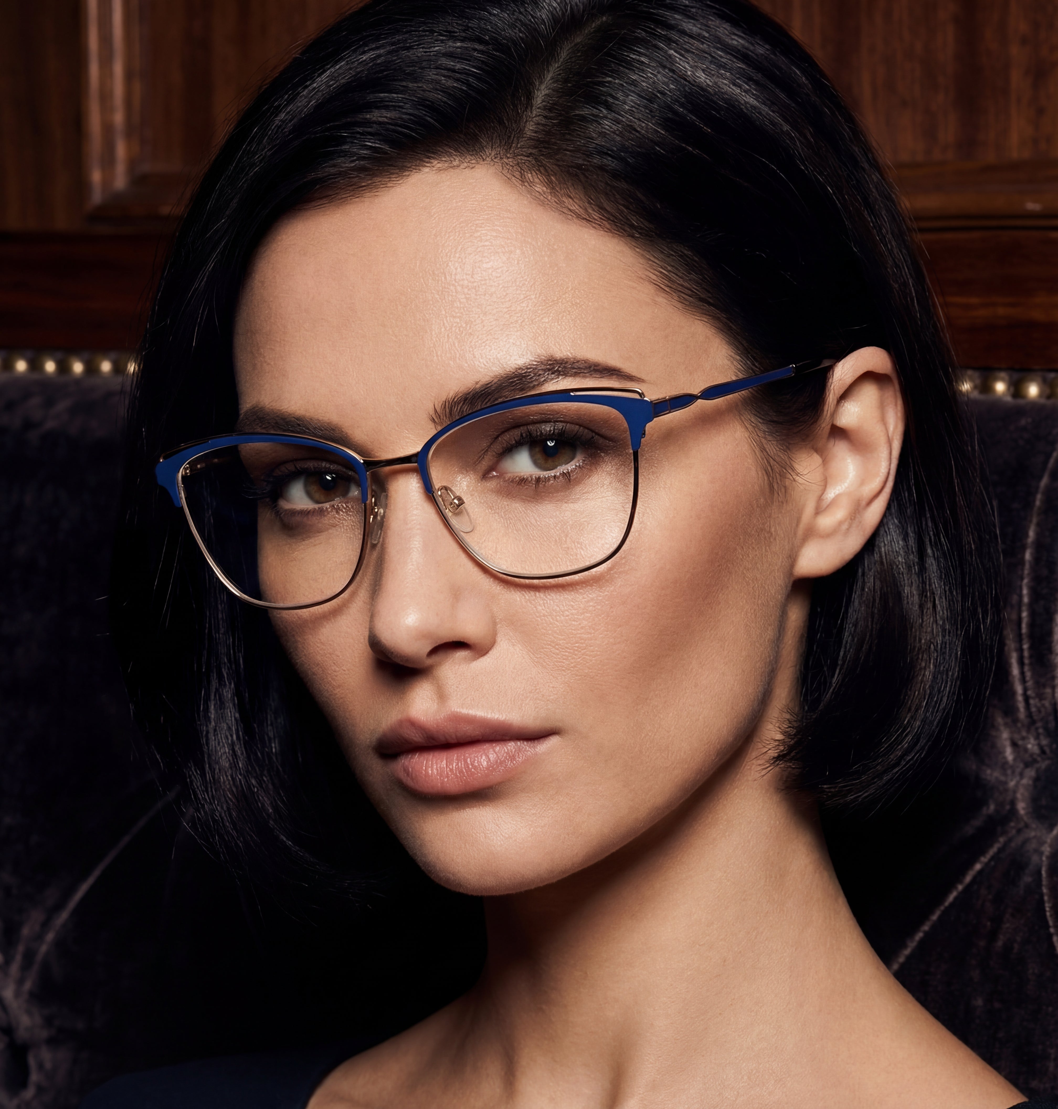 Premium Screen-Comfort Reading Glasses – Retro Cateye Browline – Anti-Glare, Spring Hinges