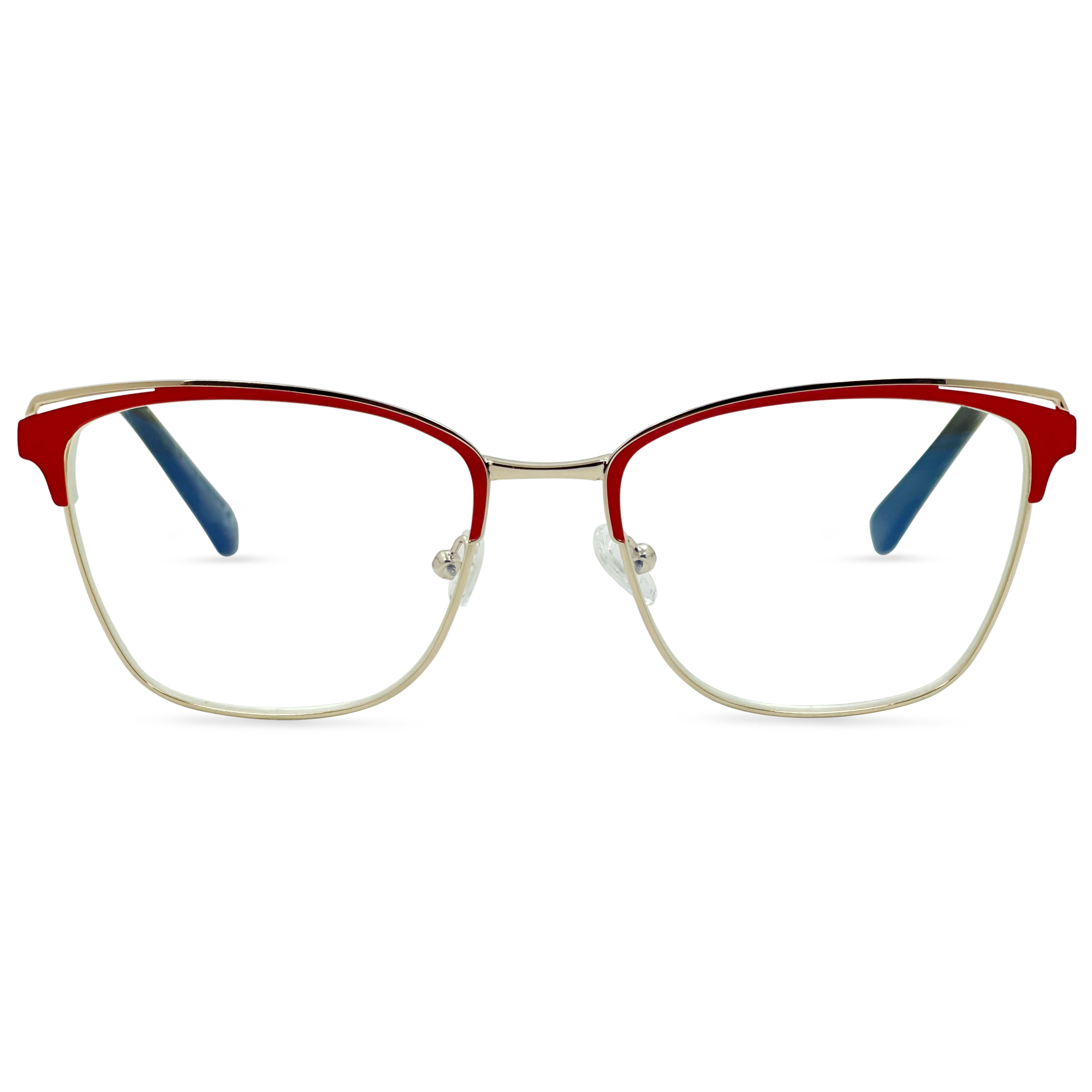 Premium Screen-Comfort Reading Glasses – Retro Cateye Browline – Anti-Glare, Spring Hinges