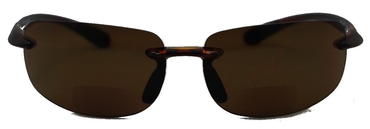 Lovin Maui Wrap Around Non-Polarized Version Nearly Invisible Line Bifocal Sunglasses