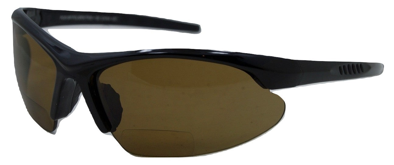 In Style Eyes Blazin Maui Polarized Wrap Bifocal Sunglasses – UV400 Nearly Invisible Line Sport Readers for Men & Women