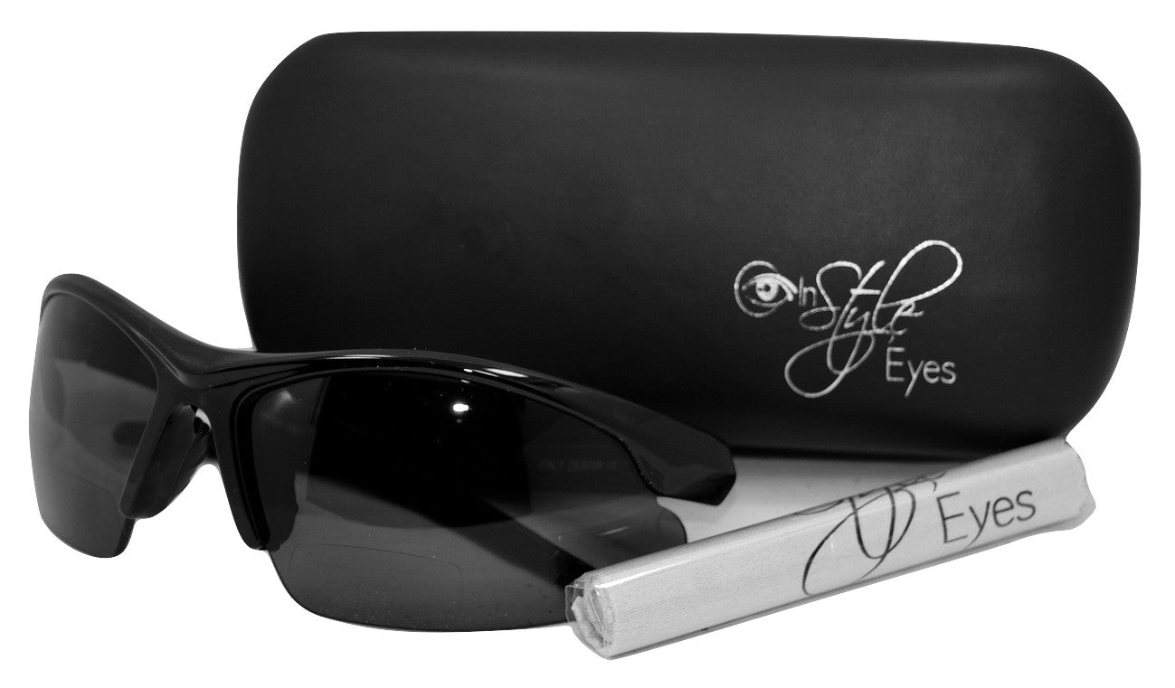 In Style Eyes Blazin Maui Polarized Wrap Bifocal Sunglasses – UV400 Nearly Invisible Line Sport Readers for Men & Women