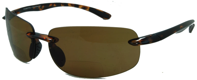 Lovin Mawi Wrap Polarized Nearly Invisible Line Bifocal Sunglasses