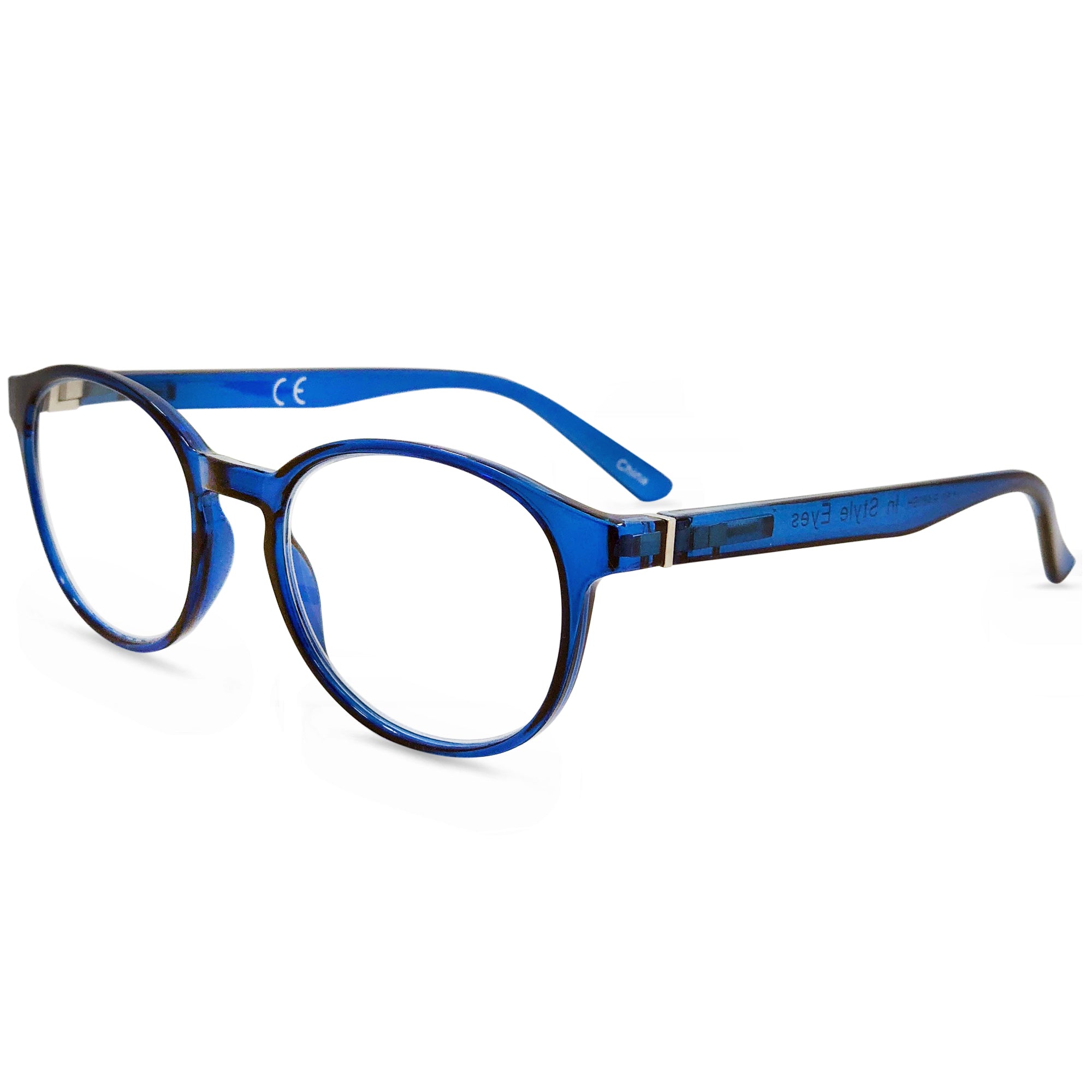 In Style Eyes Opulent Reading Glasses – Classic Oval Full-Rimmed Frames – Lightweight Fashion Readers with Metal Spring Hinges
