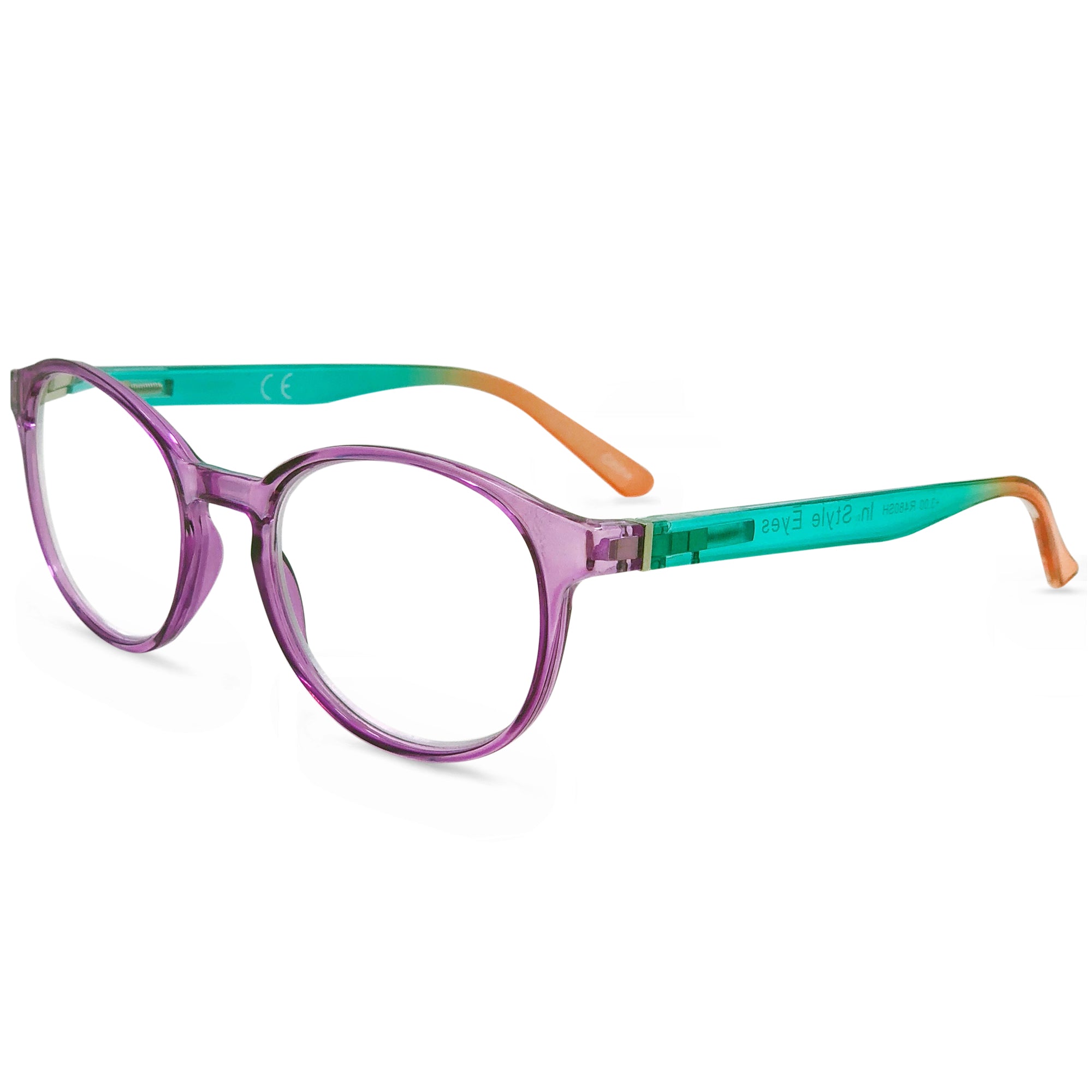 In Style Eyes Opulent Reading Glasses – Classic Oval Full-Rimmed Frames – Lightweight Fashion Readers with Metal Spring Hinges