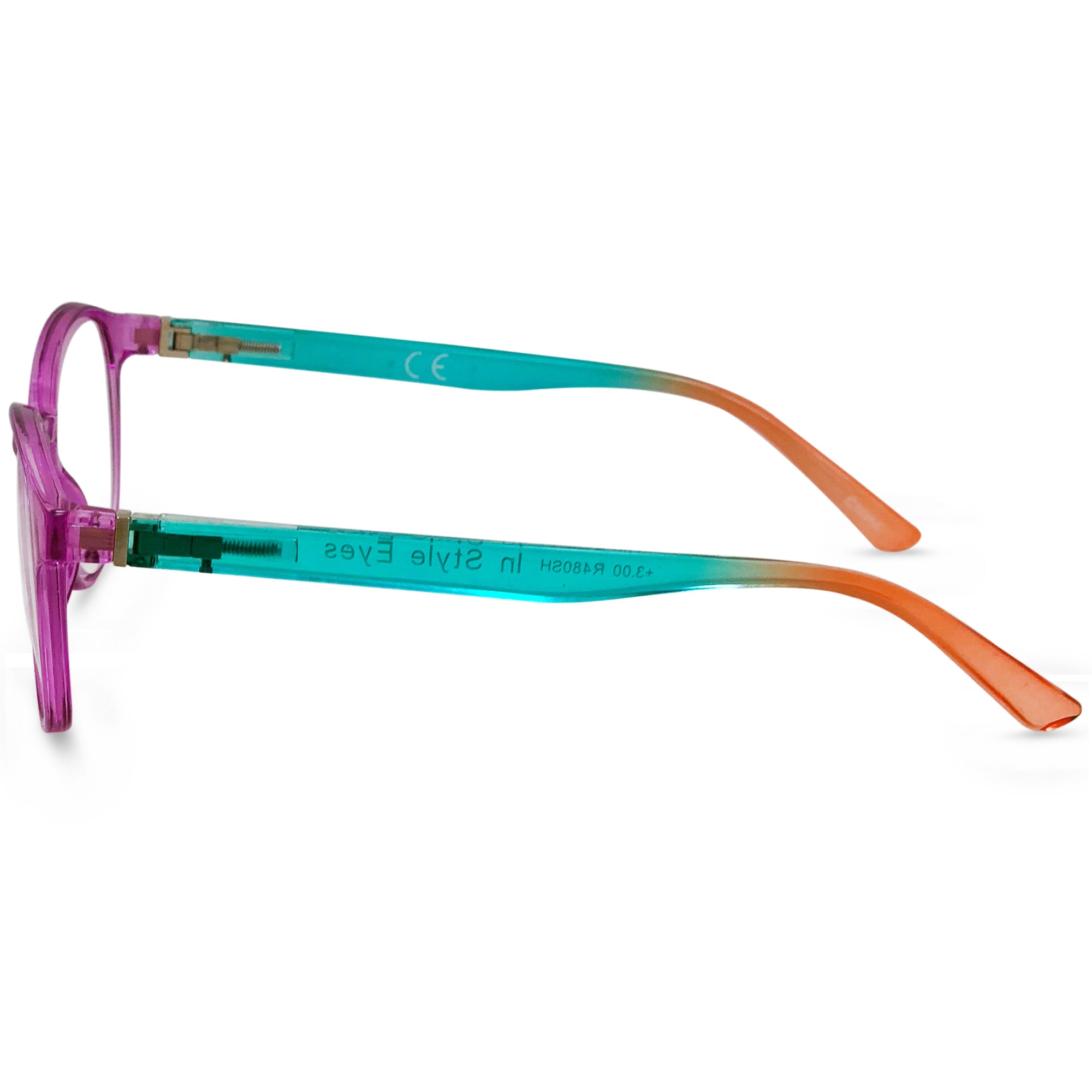 In Style Eyes Opulent Reading Glasses – Classic Oval Full-Rimmed Frames – Lightweight Fashion Readers with Metal Spring Hinges