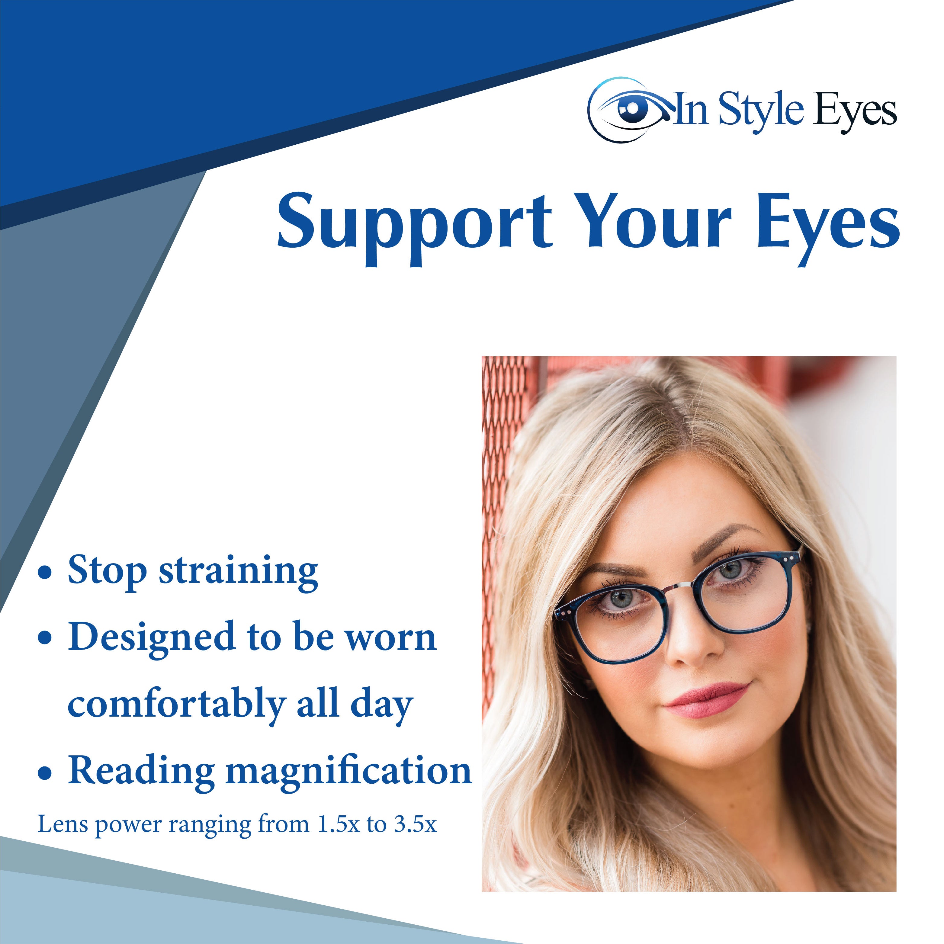 Modern Reading Glasses - Full-rimmed, Classic Oval Style, Lightweight Frame with Metal Spring Hinges