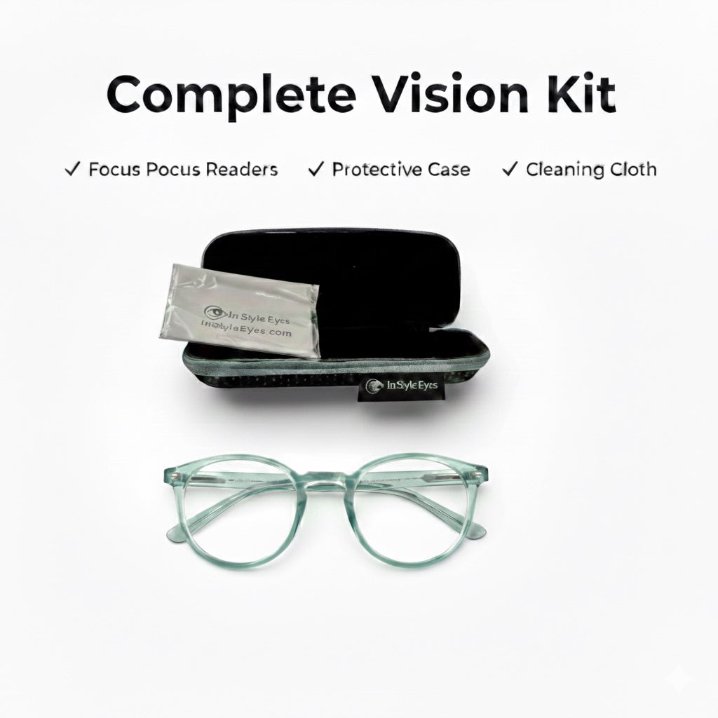 Focus Pocus High Magnification Retro Panto Reading Glasses Classic Round Keyhole Bridge Readers