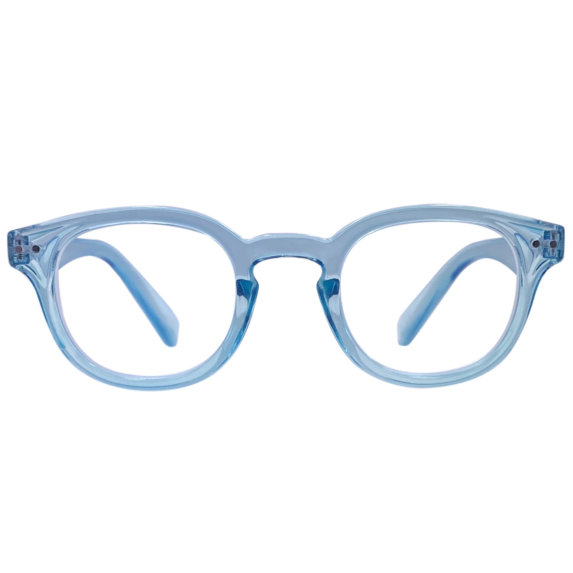 Focus Pocus High Magnification Retro Panto Reading Glasses Classic Round Keyhole Bridge Readers