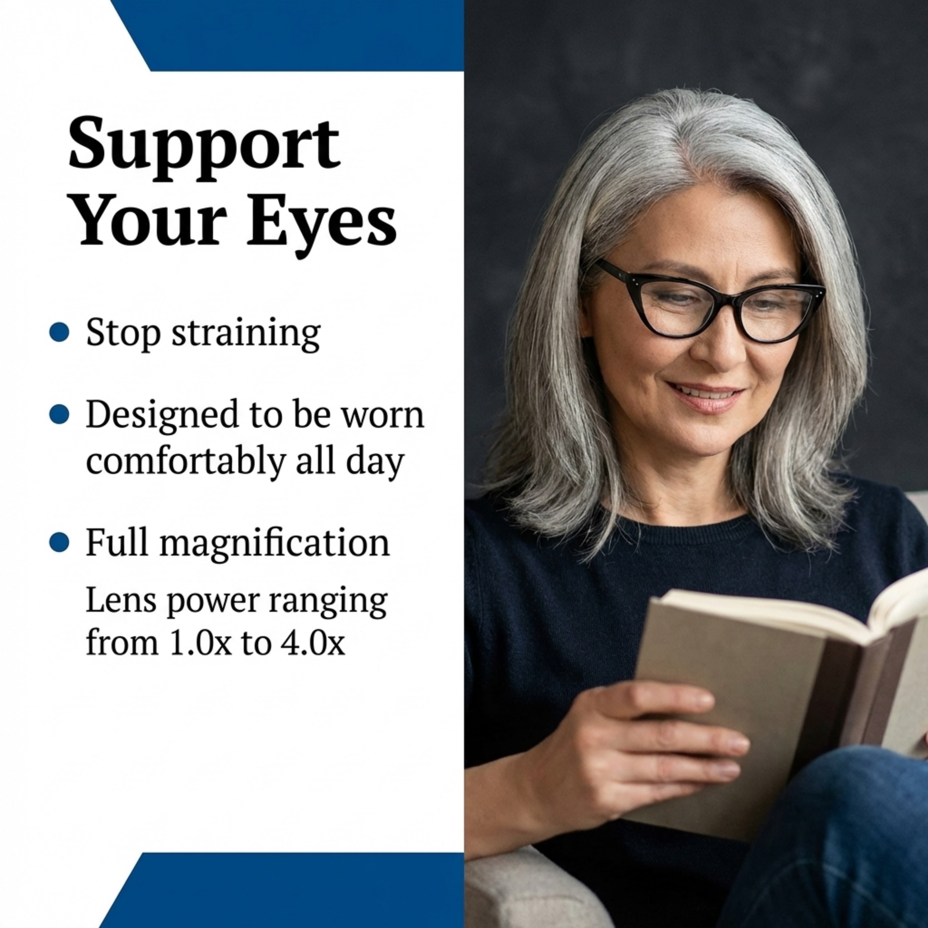 In Style Eyes Stylish Large Cateye Reading Glasses – Retro Fashion Readers for Women – Lightweight Spring Hinge Comfort