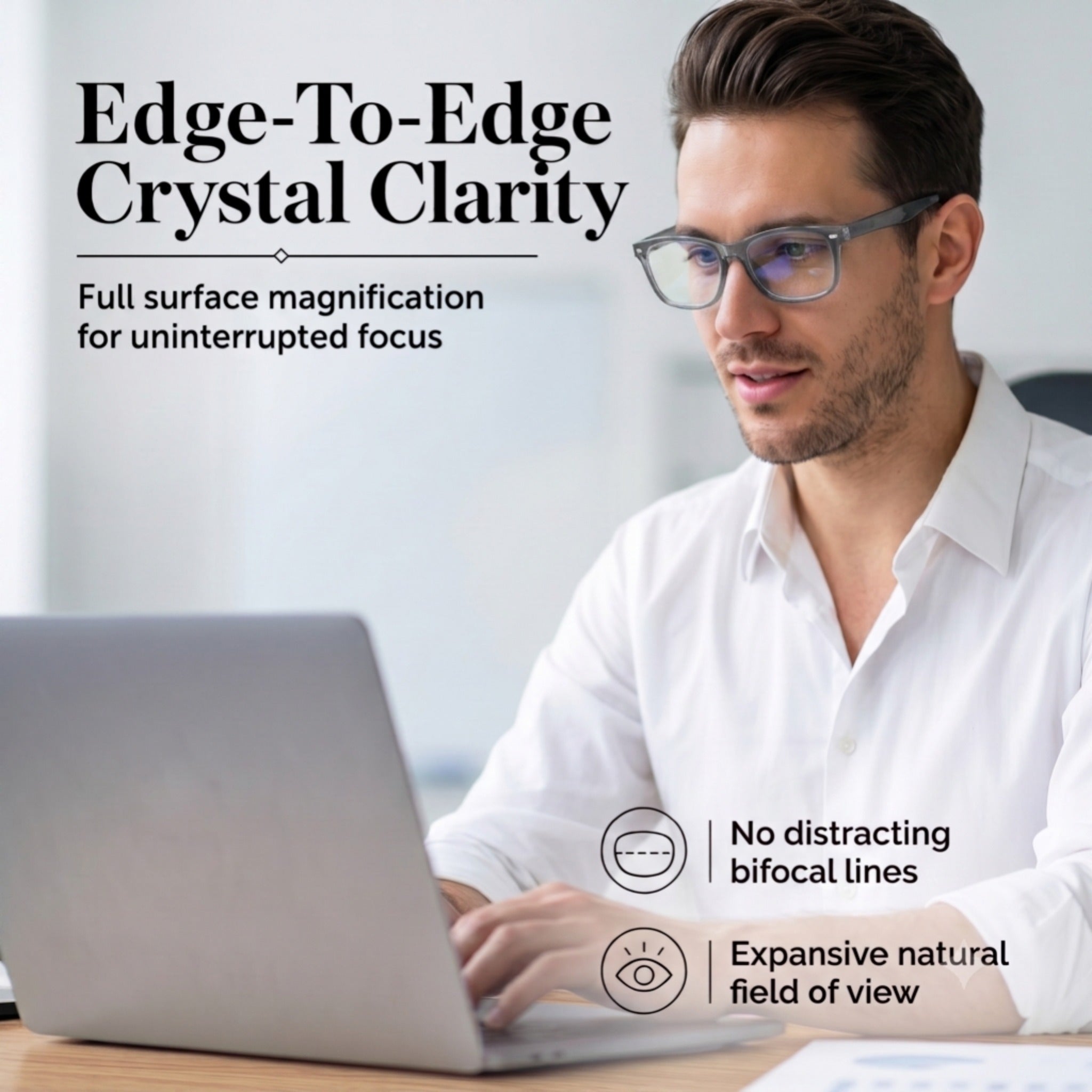 Digital Screen Reading Glasses – Anti-Glare Computer Readers with Spring Hinges 1.0x-4.0x