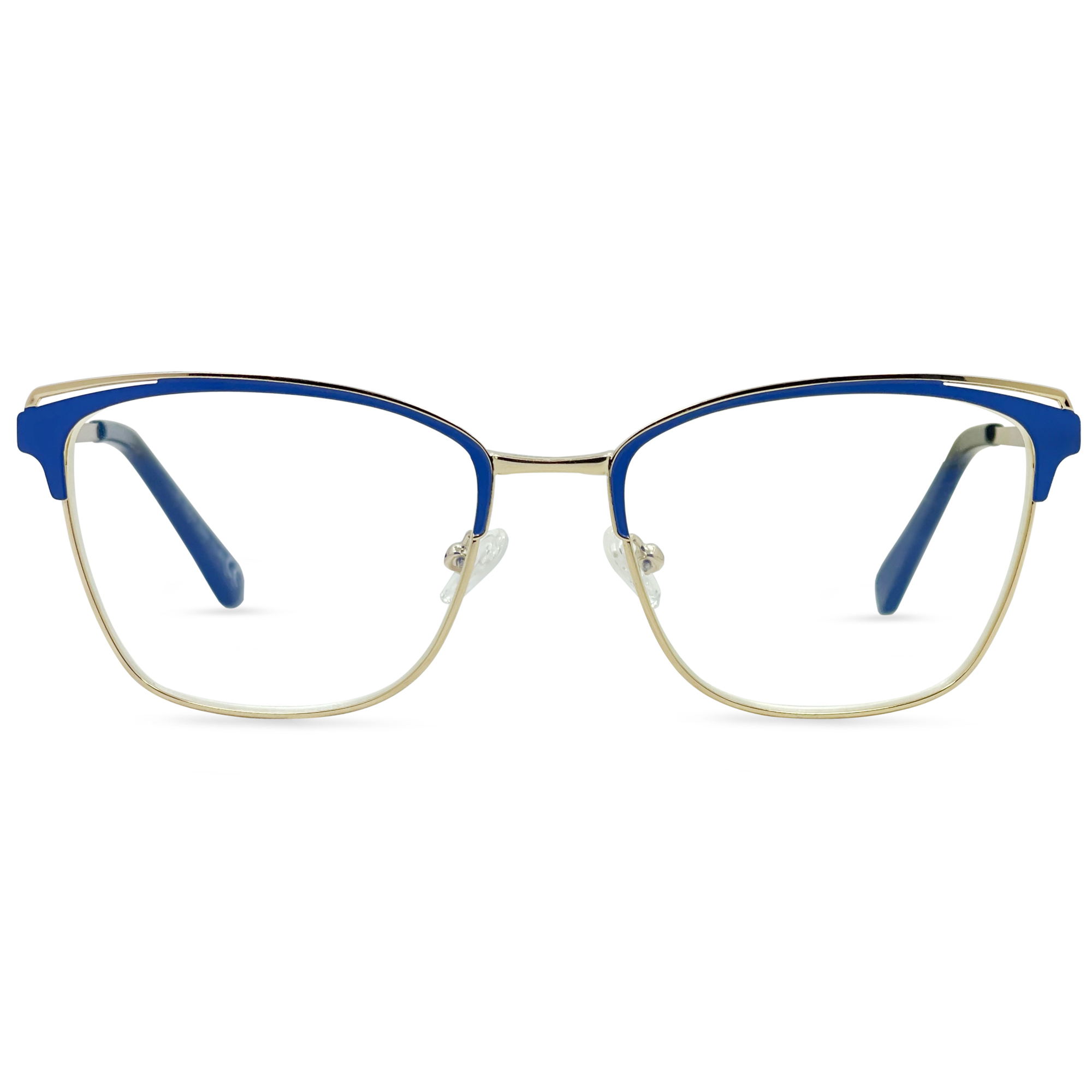 Premium Screen-Comfort Reading Glasses – Retro Cateye Browline – Anti-Glare, Spring Hinges