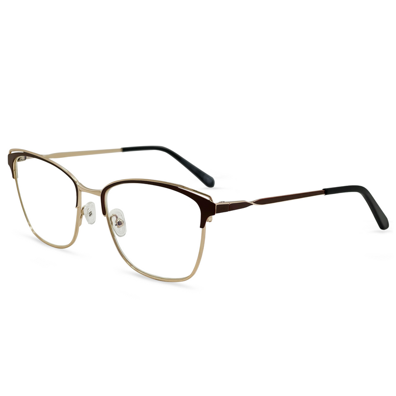 Premium Blue Light Reading Glasses. Gold Frame Cat Eye Glasses