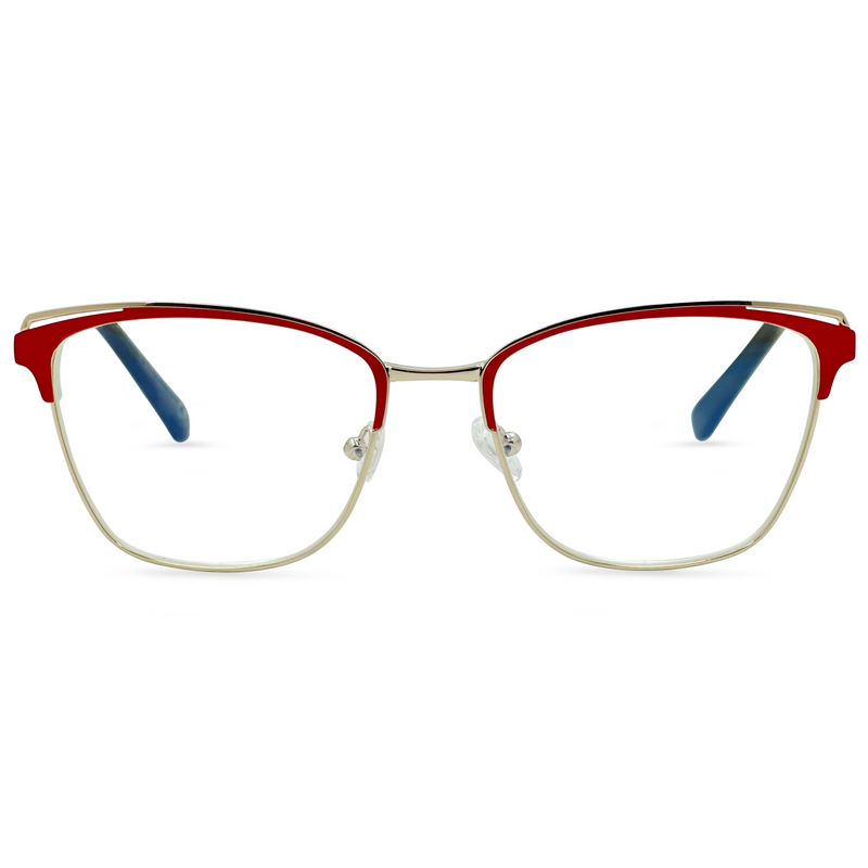 Premium Blue Light Reading Glasses. Gold Frame Cat Eye Glasses