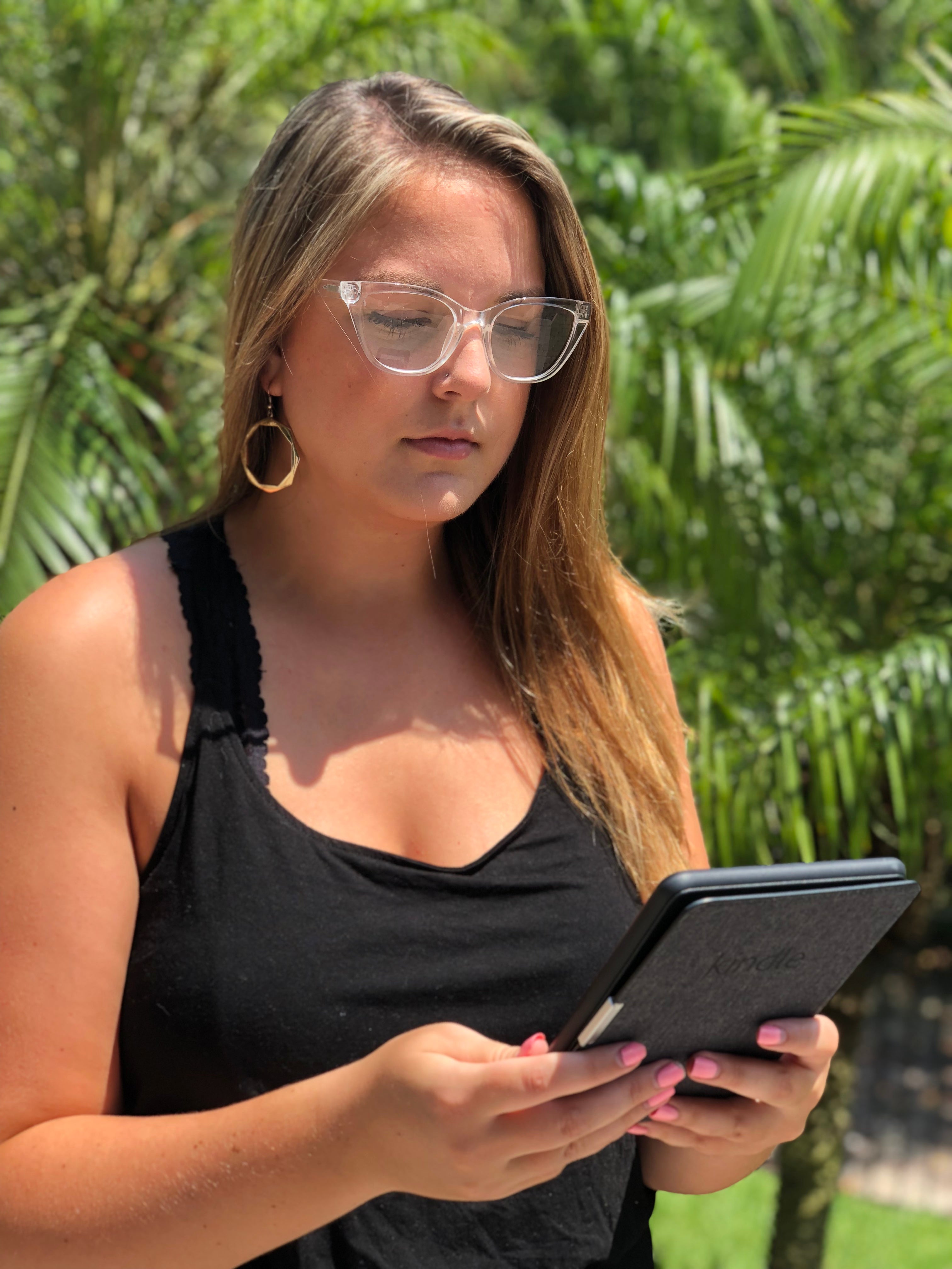 Stylish Large Cateye Blue Light Blocking Glasses for Women