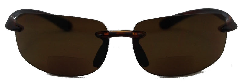 Lovin Mawi Wrap Around Non-Polarized Version Nearly Invisible Line Bifocal Sunglasses