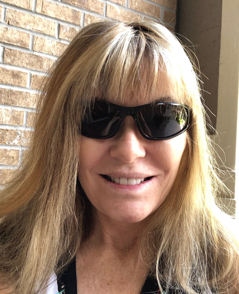 Female Wearing Shiny Black DelMar Bifocal Sunglasses