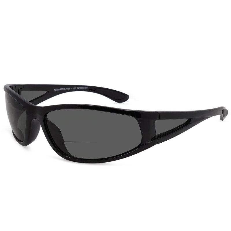 Del Mar Polarized Wrap Nearly Invisible Line Bifocal Sunglass Readers – In  Style Eyes