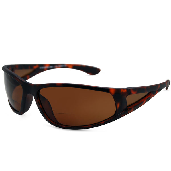 Del Mar Polarized Wrap Nearly Invisible Line Bifocal Sunglass