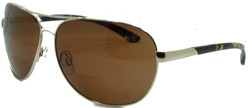 C Moore Polarized Aviator Nearly Invisible Line Bifocal Sunglasses