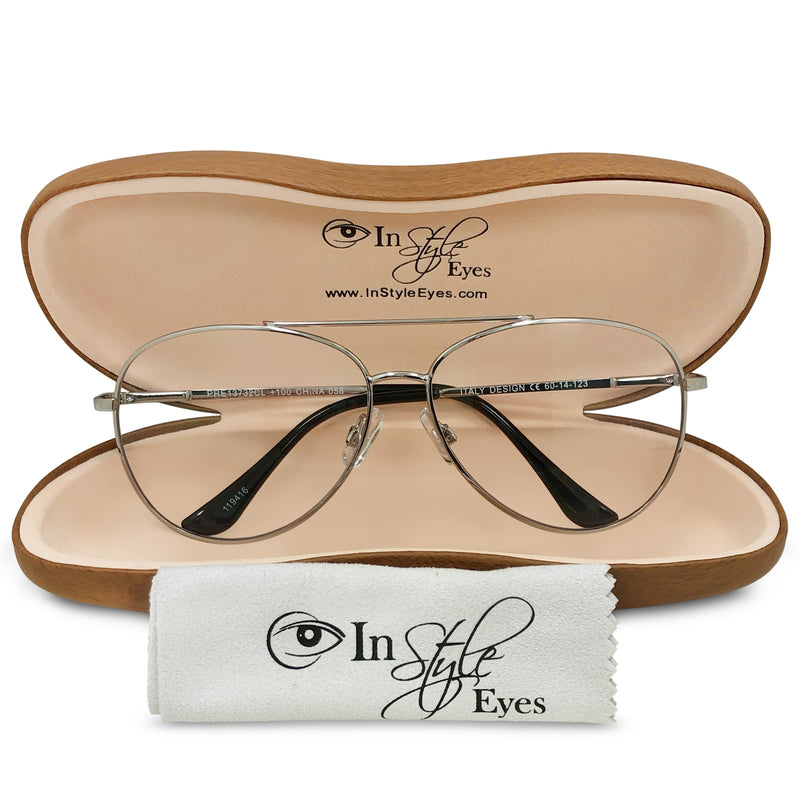 C Moore, Aviator PROGRESSIVE Bifocal Reading Glasses