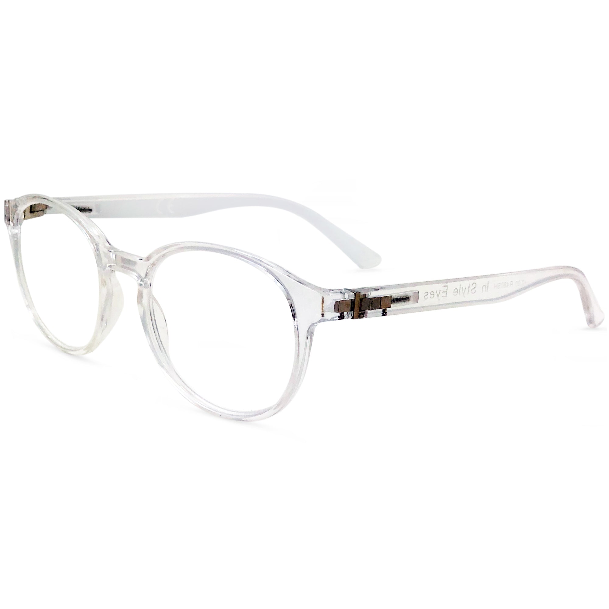 In Style Eyes Opulent Reading Glasses – Classic Oval Full-Rimmed Frames – Lightweight Fashion Readers with Metal Spring Hinges