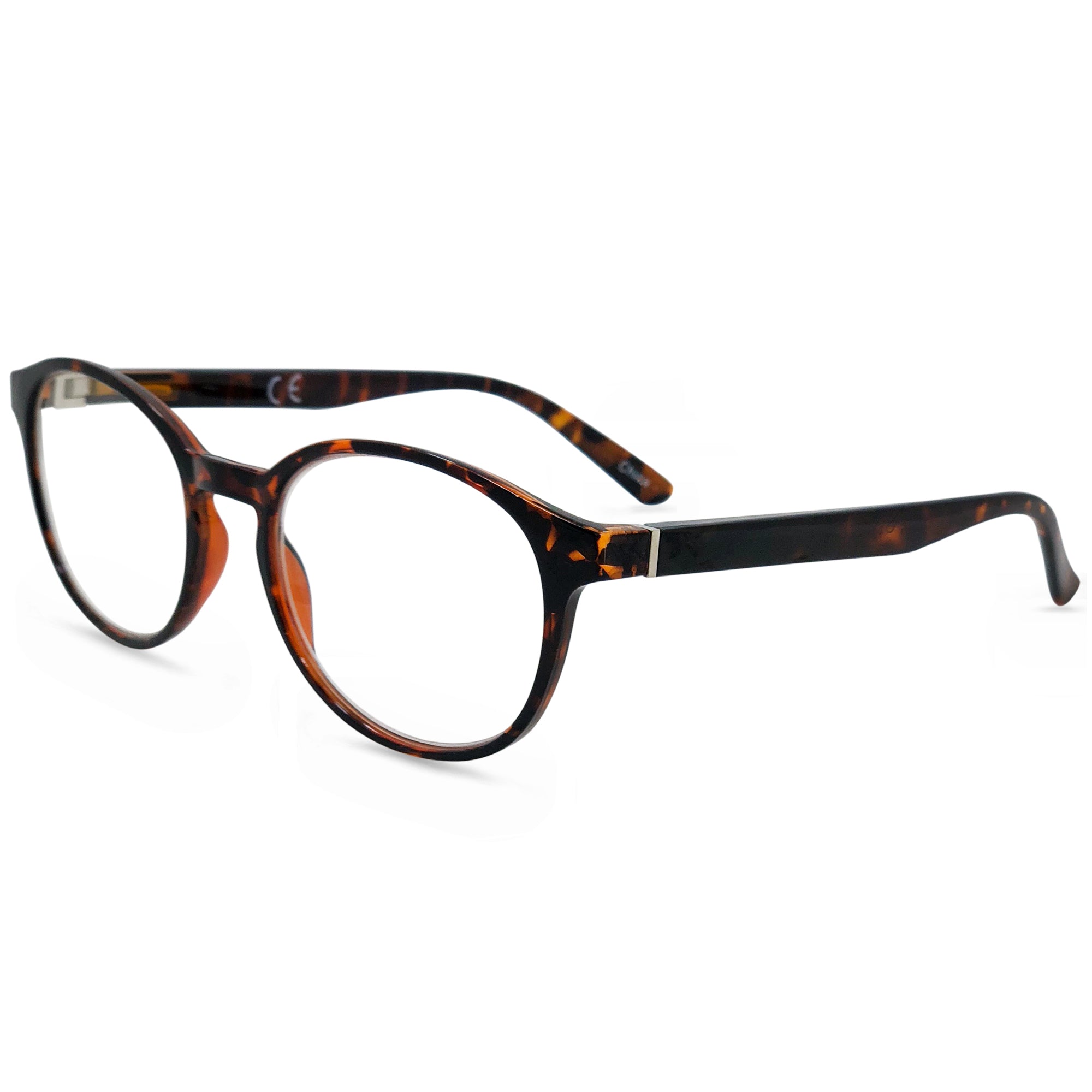 In Style Eyes Opulent Reading Glasses – Classic Oval Full-Rimmed Frames – Lightweight Fashion Readers with Metal Spring Hinges