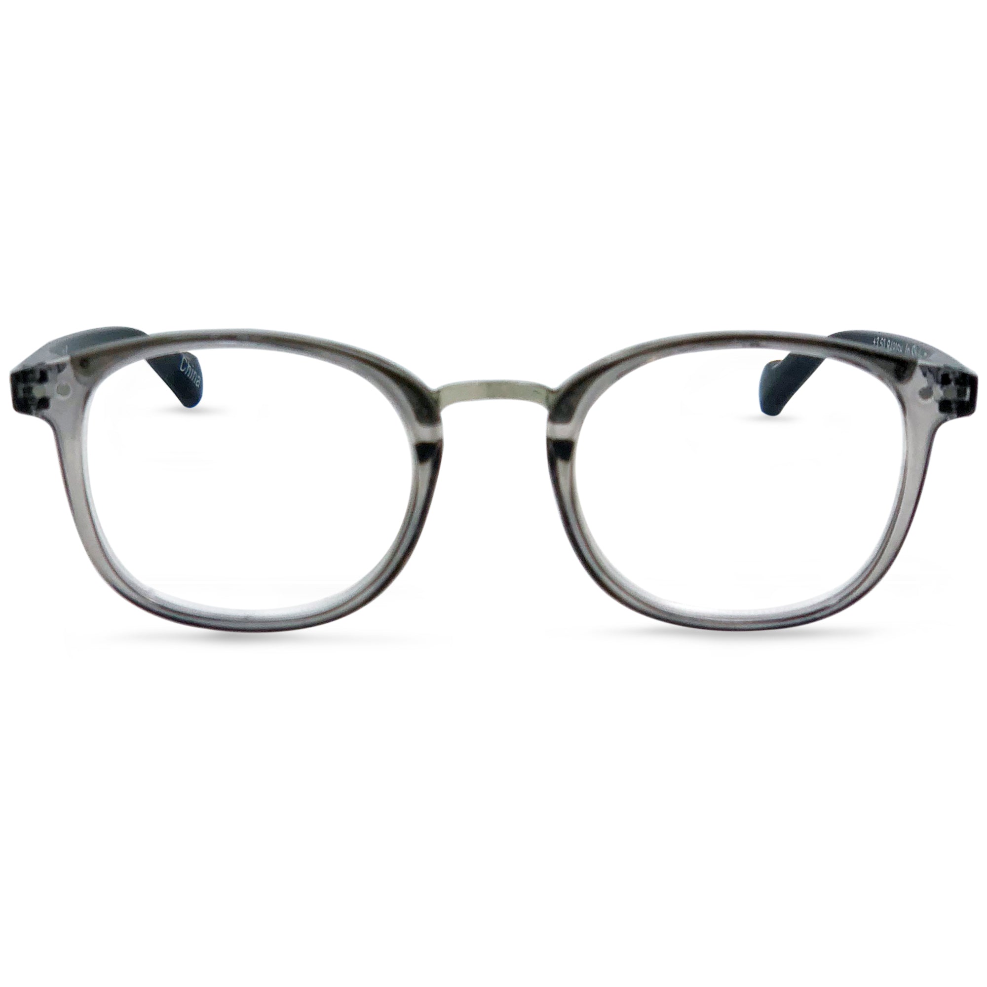 Modern Reading Glasses - Full-rimmed, Classic Oval Style, Lightweight Frame with Metal Spring Hinges