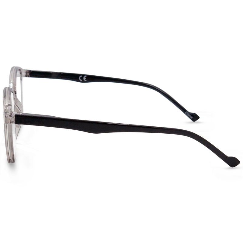 Modern Reading Glasses - Full-rimmed, Classic Oval Style, Lightweight Frame with Metal Spring Hinges