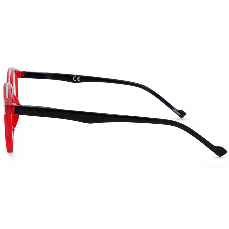 Modern Reading Glasses - Full-rimmed, Classic Oval Style, Lightweight Frame with Metal Spring Hinges