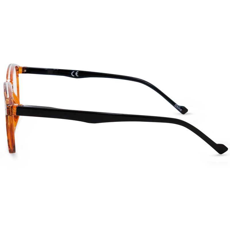 Modern Reading Glasses - Full-rimmed, Classic Oval Style, Lightweight Frame with Metal Spring Hinges