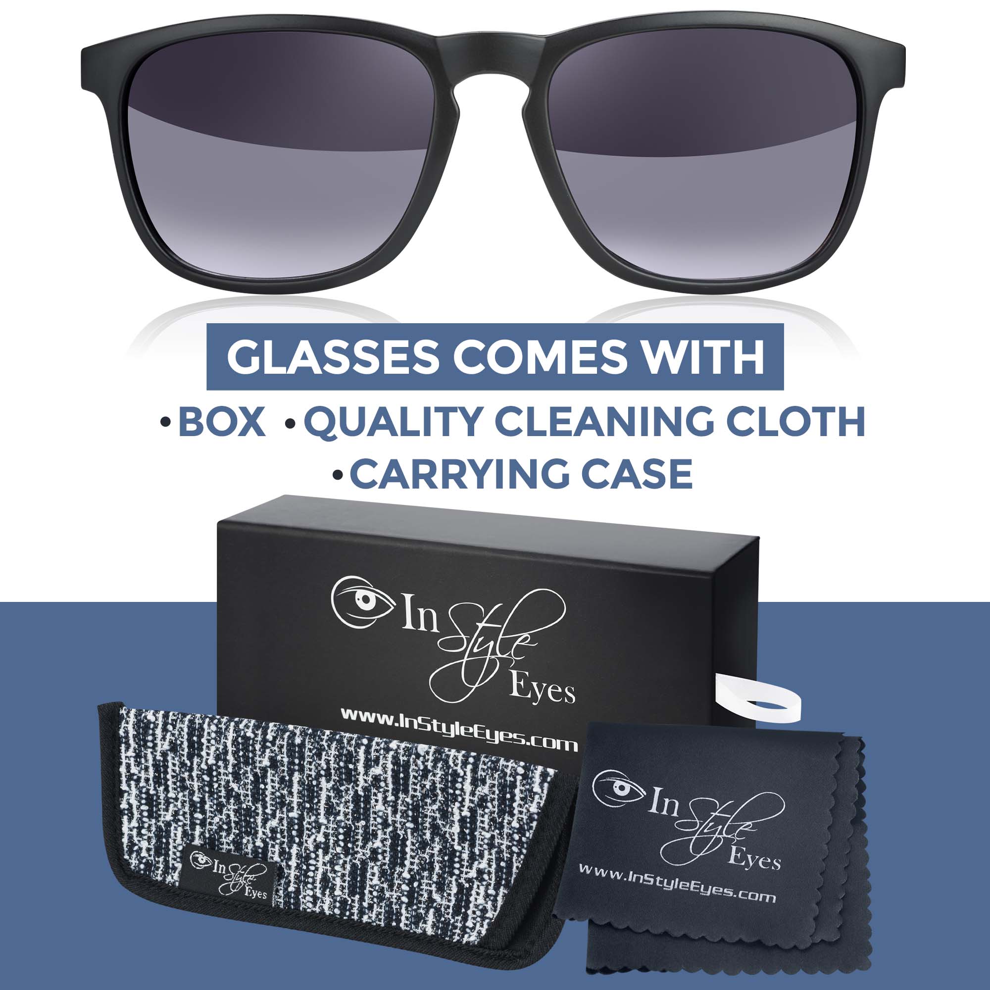 Notable Wayfarer Bifocal Sunglasses - CLEARANCE