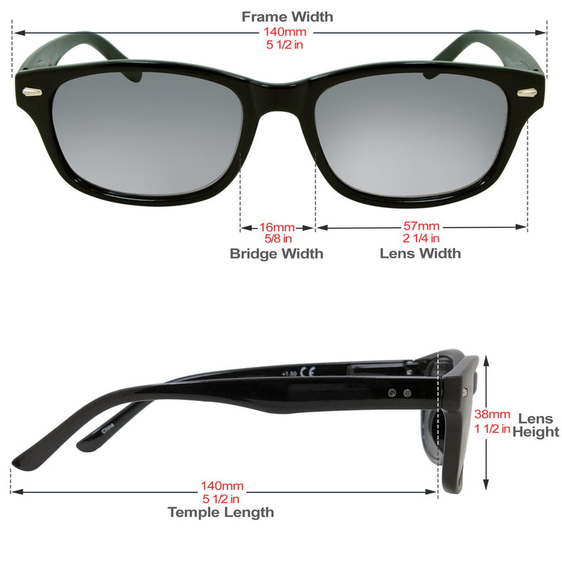 InSight, Classic Full Reader Sunglasses. Not BiFocals – In Style Eyes